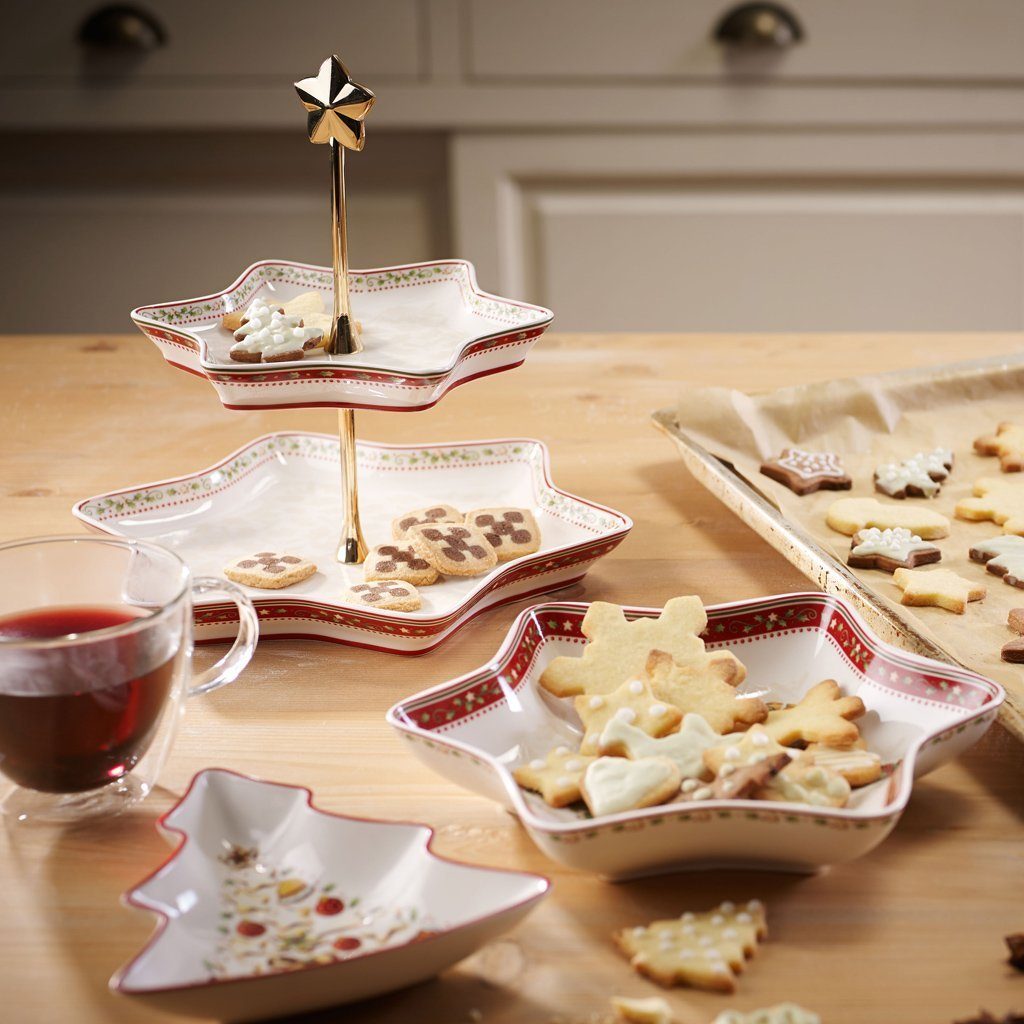Villeroy & Boch Etagere Winter Bakery Delight Etagere Ilex, Porzellan, (1-tlg), Premium Porcelain, 1 Stck, Handwäsche empfohlen
