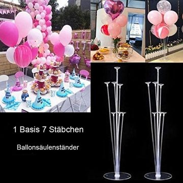 GelldG Ballon-Bouquet Ballonständer 4 Sets Ballonhalter mit Kunststoffständer