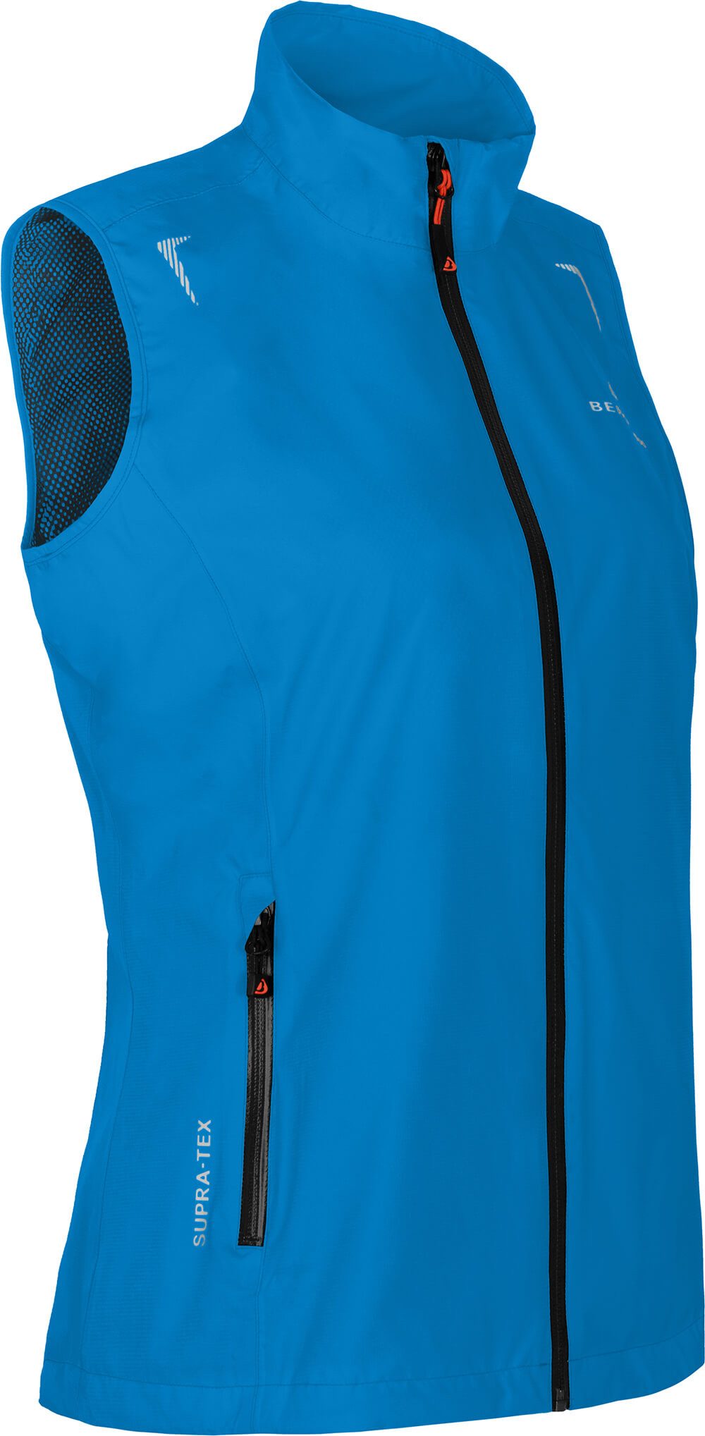Bergson Regenjacke HELLI Weste Damen Regenweste, Netzfutter, 12000 mm Wassersäule, Normalgrößen, blau