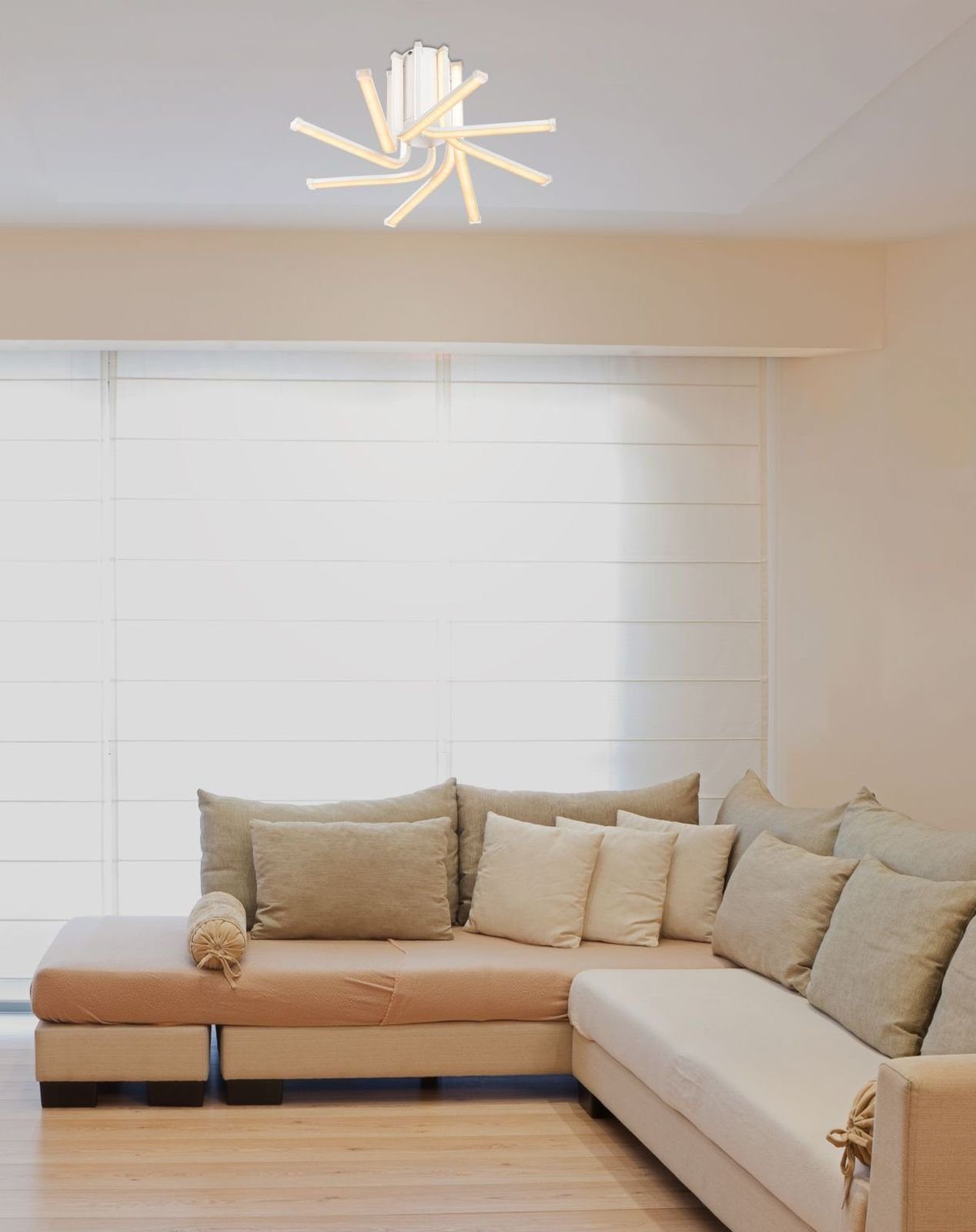 Globo Deckenleuchte GLOBO Deckenleuchte Wohnzimmer Schlafzimmer Deckenlampe LED Flur weiß