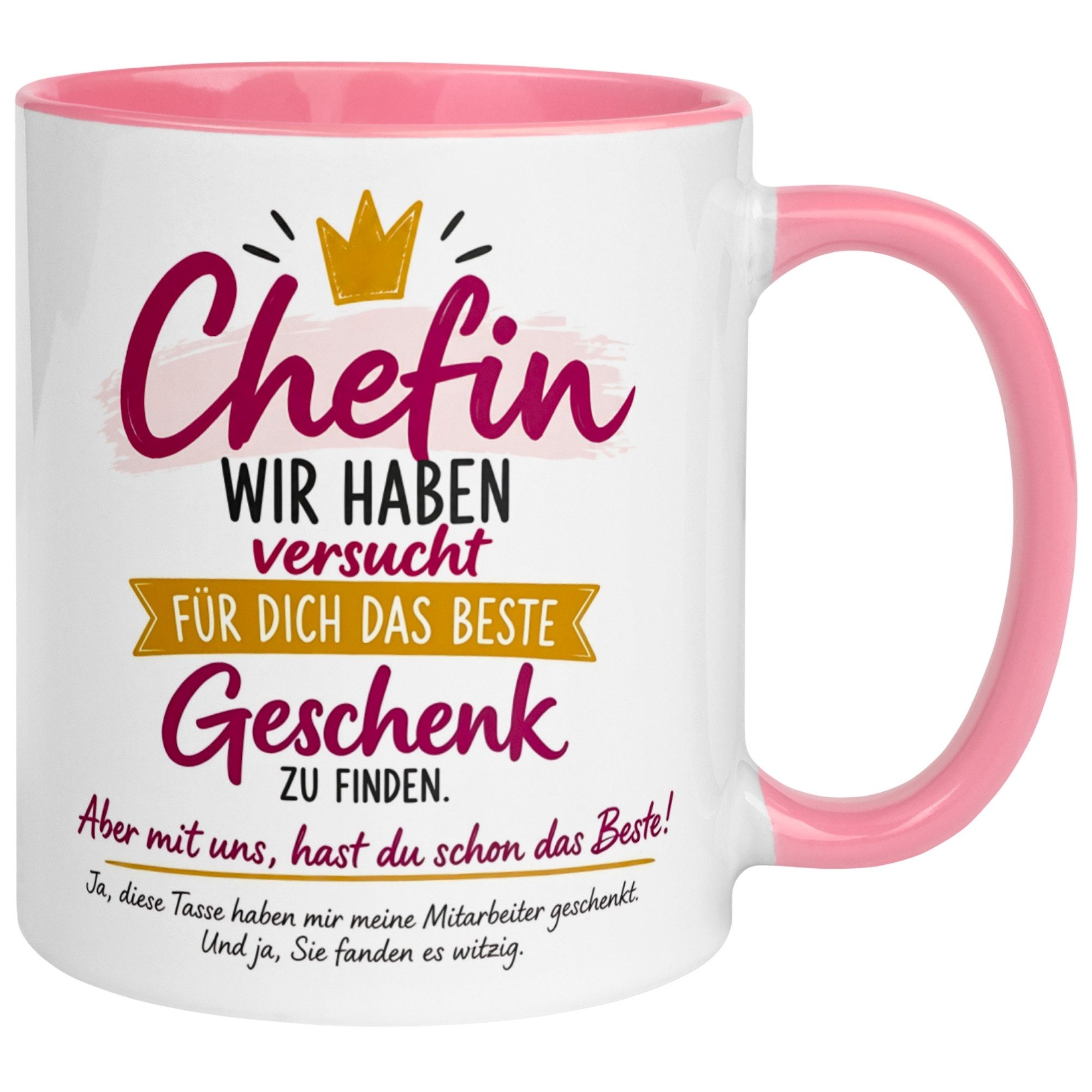 Momentals Tasse Chefin Geschenk „Wir haben versucht das beste Geschenk zu finden“, Gratis Versand · Links-&Rechtshänder · Spülmaschinenfest