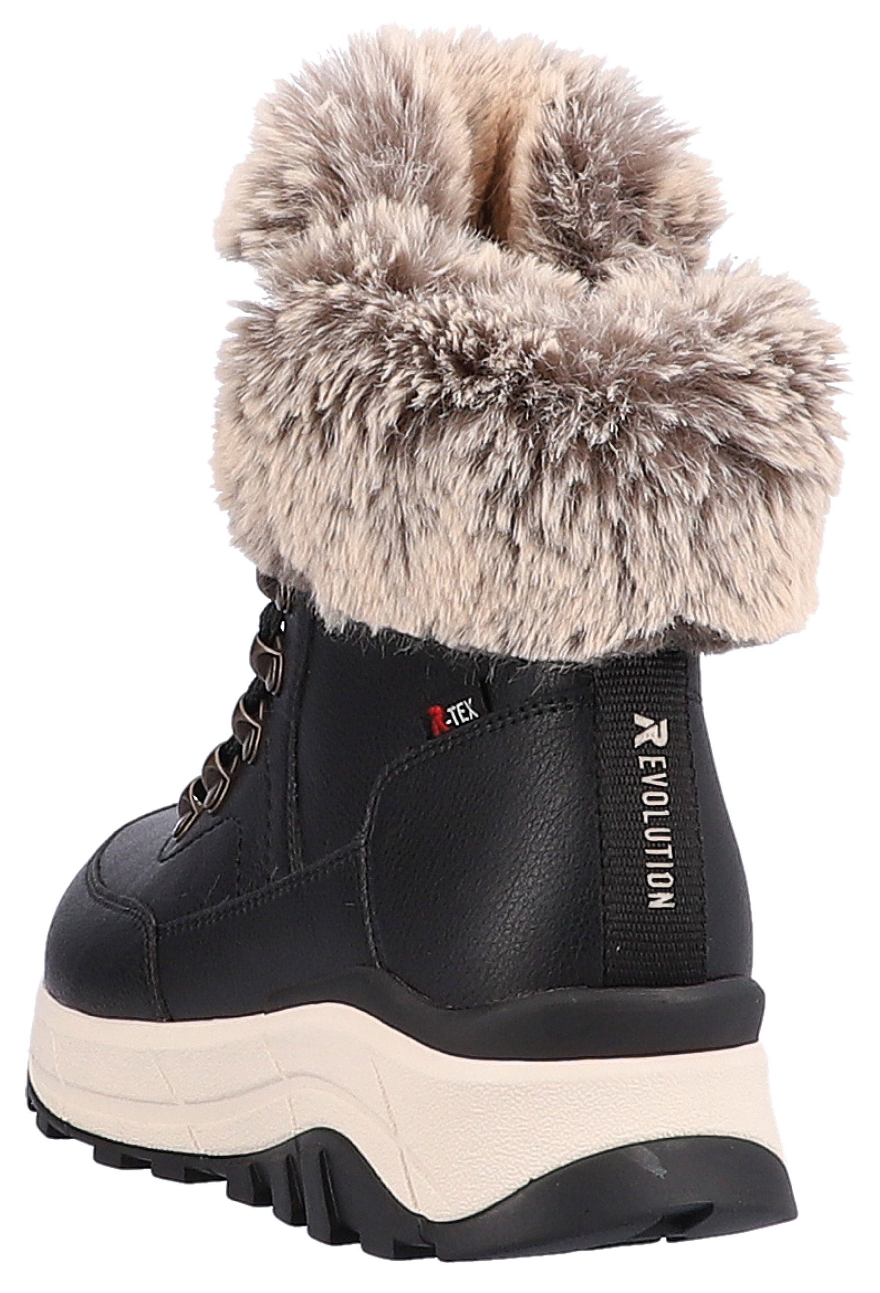 Rieker Sport Winterboots Hightop Sneaker, Schnürboots, Winterschuh mit Lammwollfutter