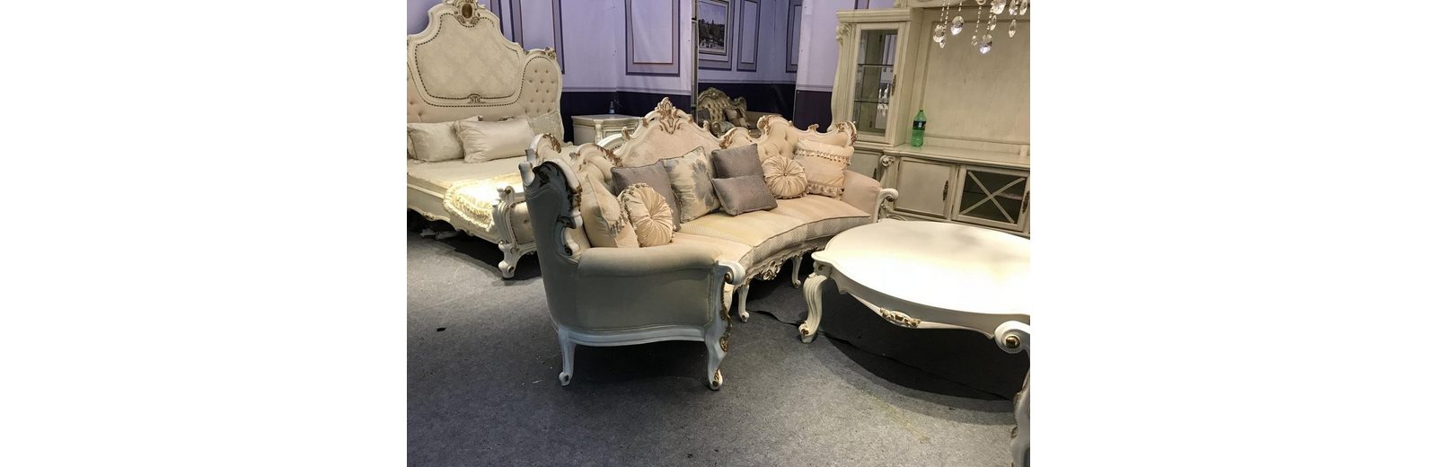 JVmoebel Sofa, Rund Couch Wohnlandschaft Runde Sofa Polster Eck Big