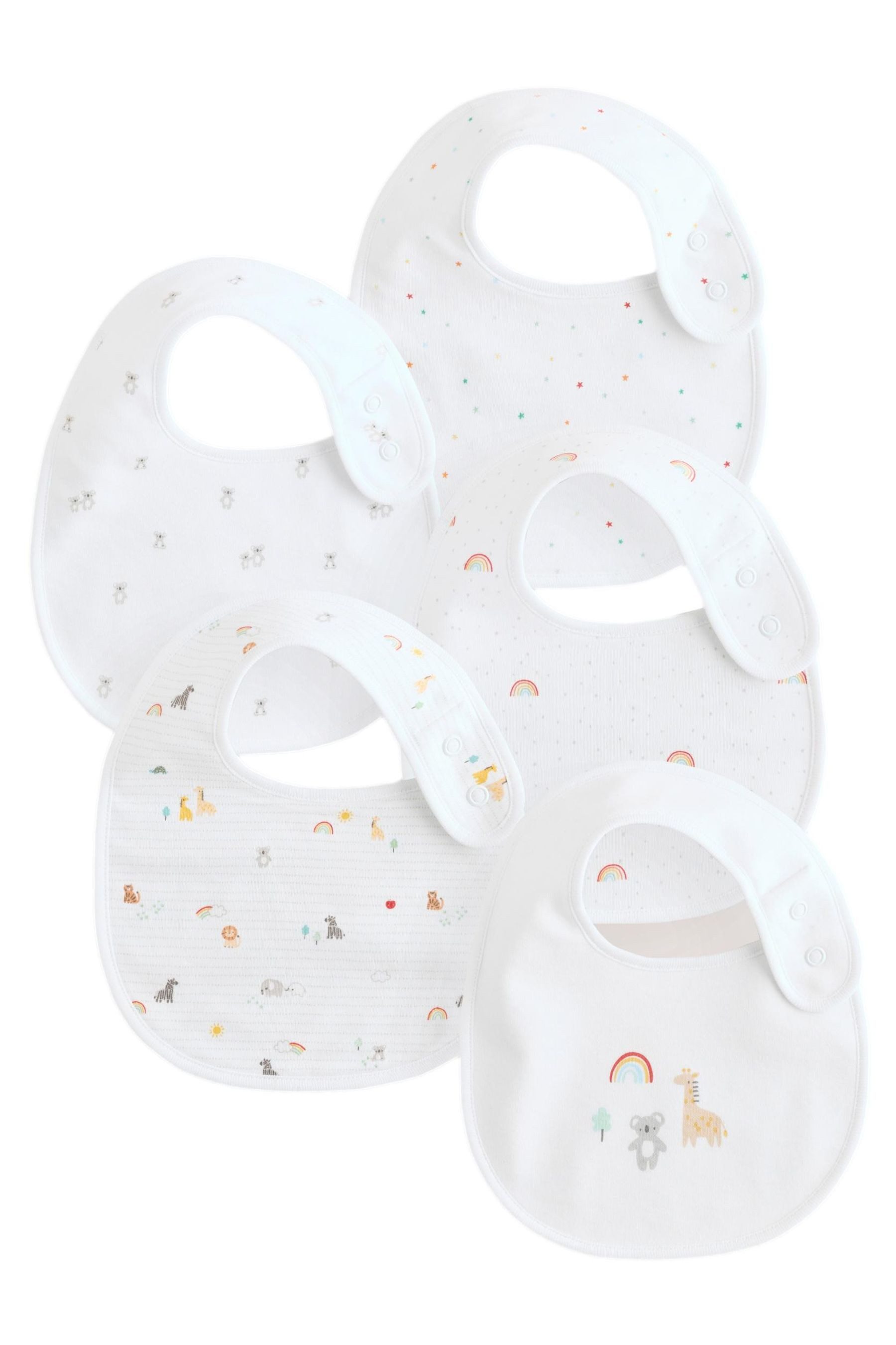 Lätzchen Baby Lätzchen mit Animal-Print, 5er-Pack