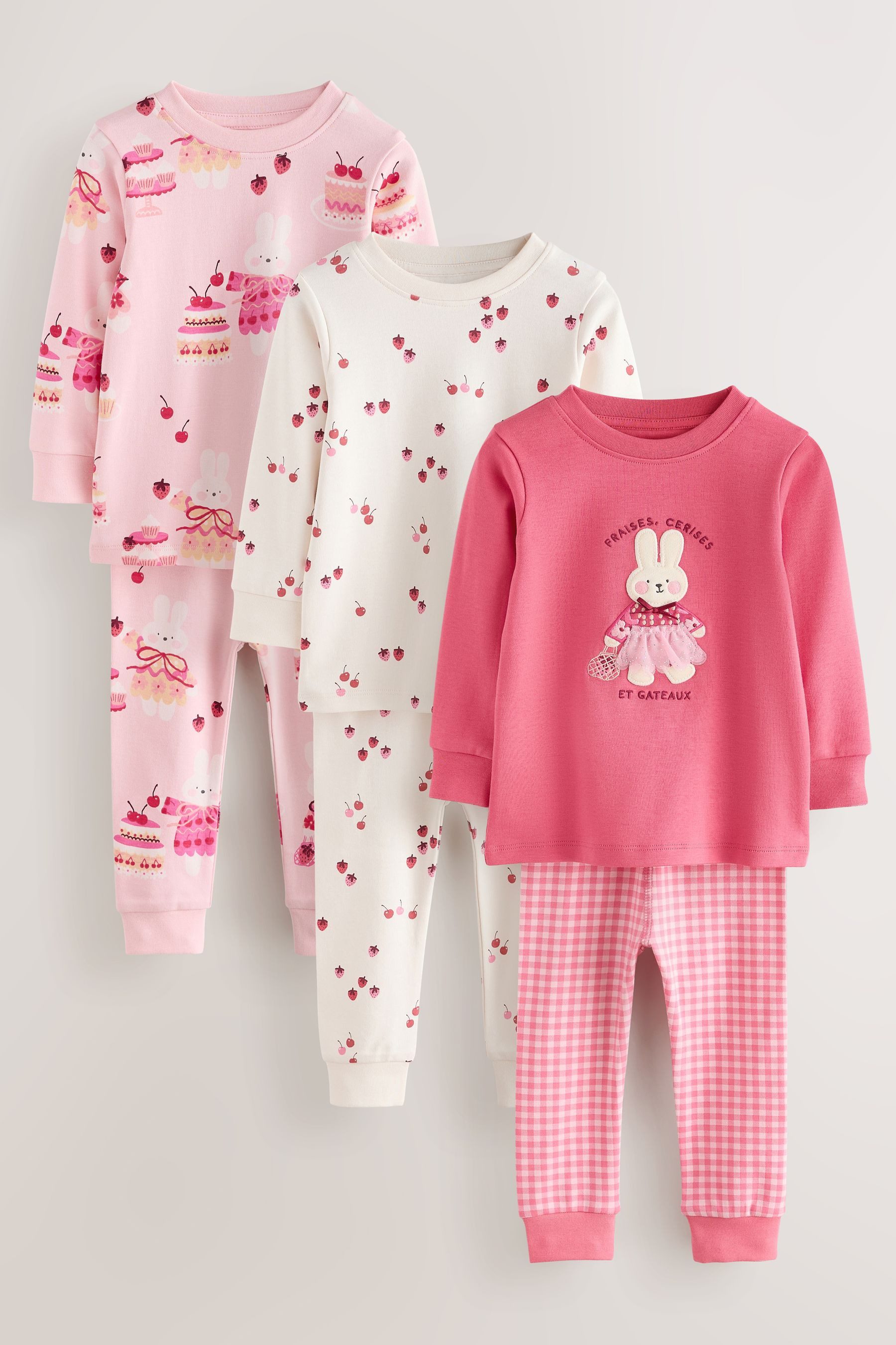 Next Pyjama Ballerina-Schlafanzug aus Baumwolle, 3er-Pack (6 tlg)