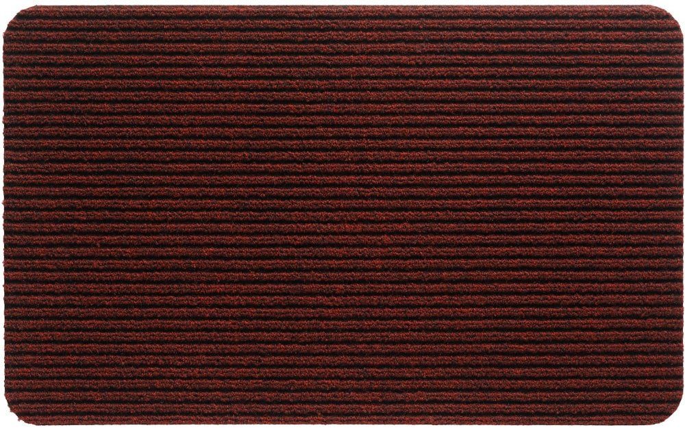 matches21 HOME & HOBBY Fußmatte Nadelfilz Fussabtreter Rot als 40x60 cm Türmatte, rechteckig, Höhe: 5 mm, Rutschfeste Rips-Matte als reinigungsstarke innen Sauberlaufmatte
