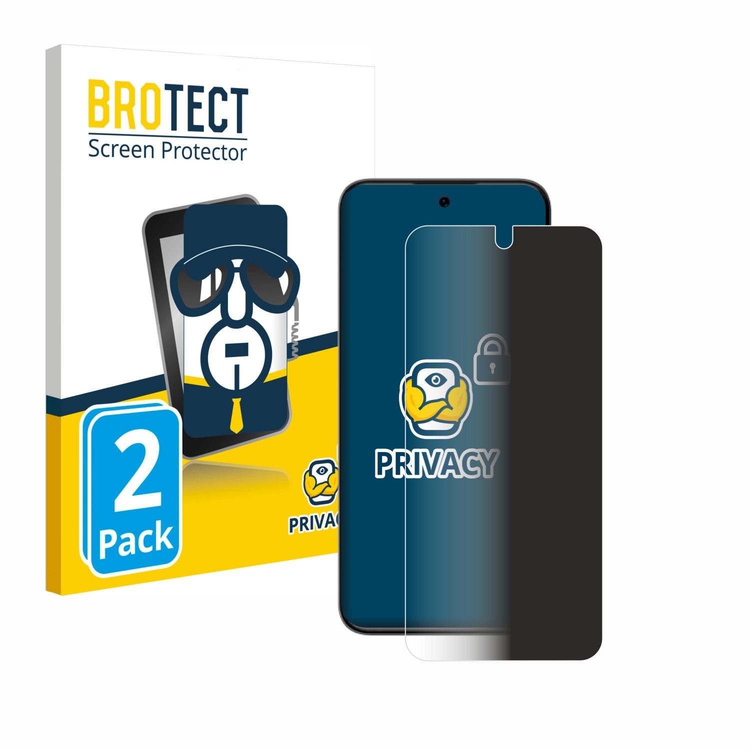 BROTECT Displayschutzfolie Sichtschutzfolie für ZTE Blade V70 Vita, 2 Stück, Anti-Spy Privacy Sichtschutz Blickschutzfolie Blaulicht-Schutz