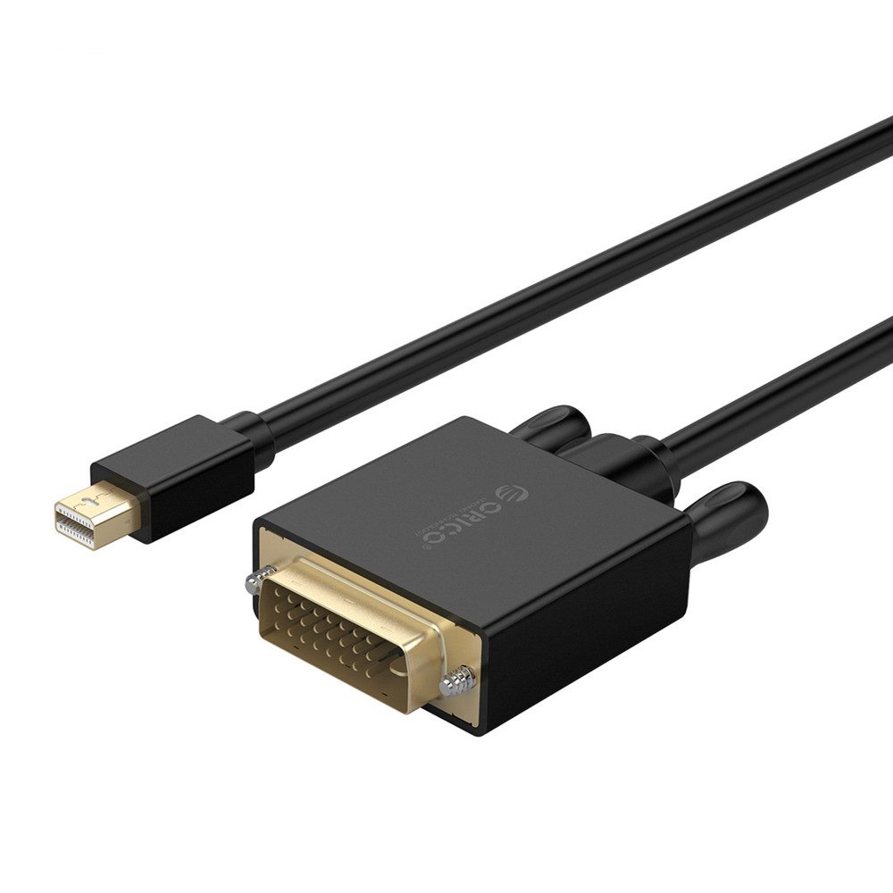 ORICO Monitorkabel Bildschirmkabel Anschlussleitung Video-Kabel, Mini DisplayPort, DVI (200.0 cm), Full HD 60 Hz, unidirektional, DVI-Schraubsicherung