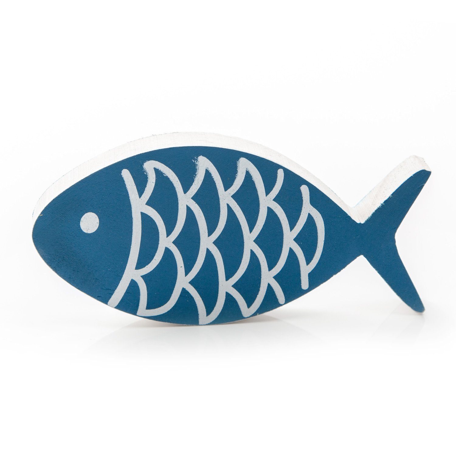 Dekofigur Holzdeko Fisch zum Hinstellen 13 x 6 x 1,5 cm