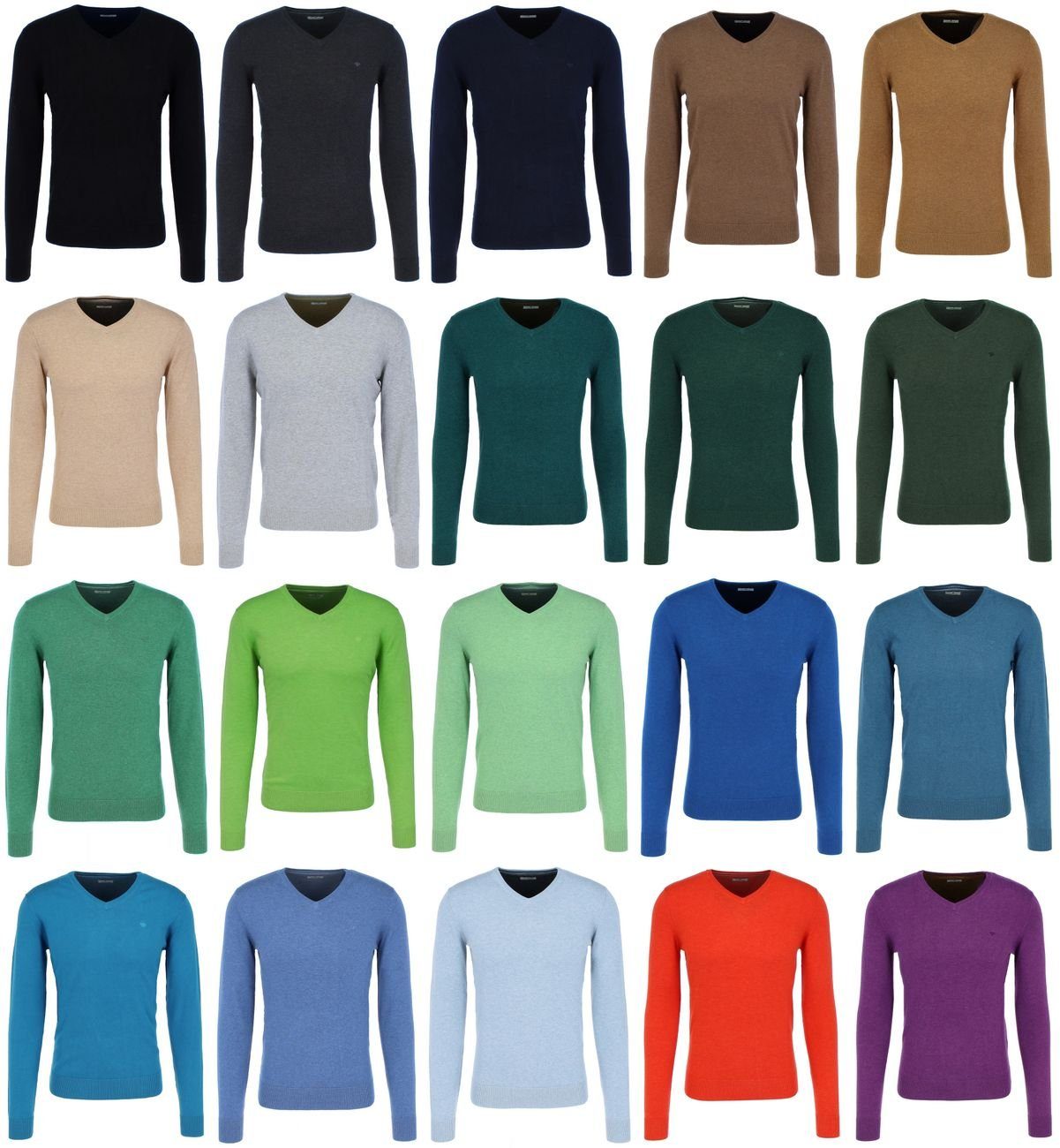 TOM TAILOR Sweatshirt Basic V-Neck Sweater