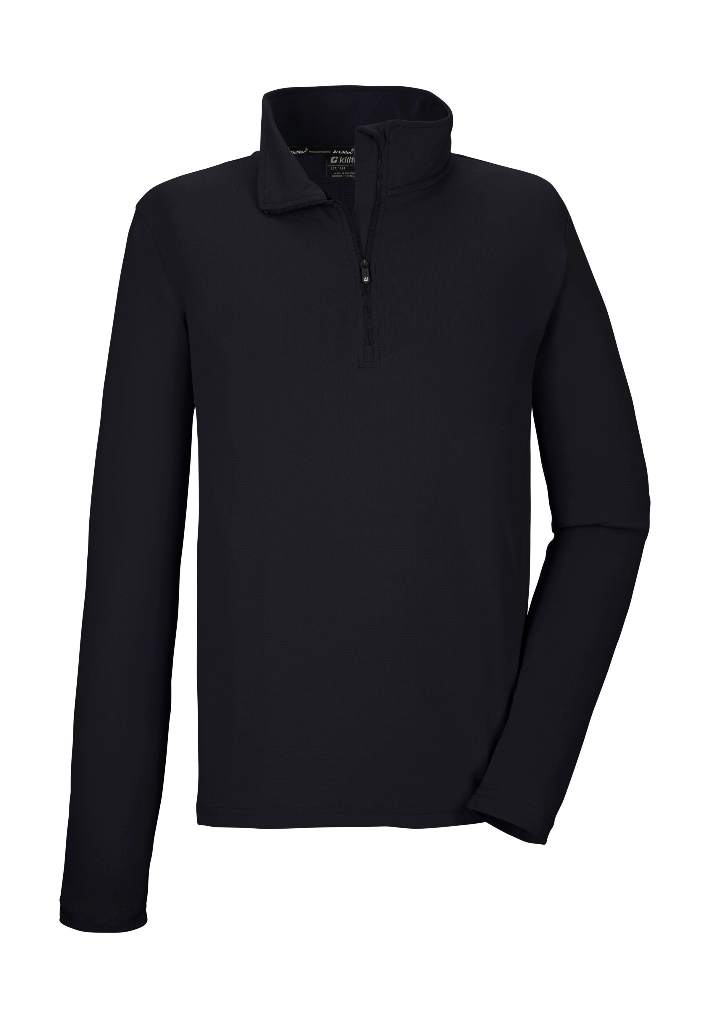 Killtec Langarmshirt KSW 294 MN LS SHRT Langärmliges Herren-Powerstretchshirt mit Stehkragen und Zipper