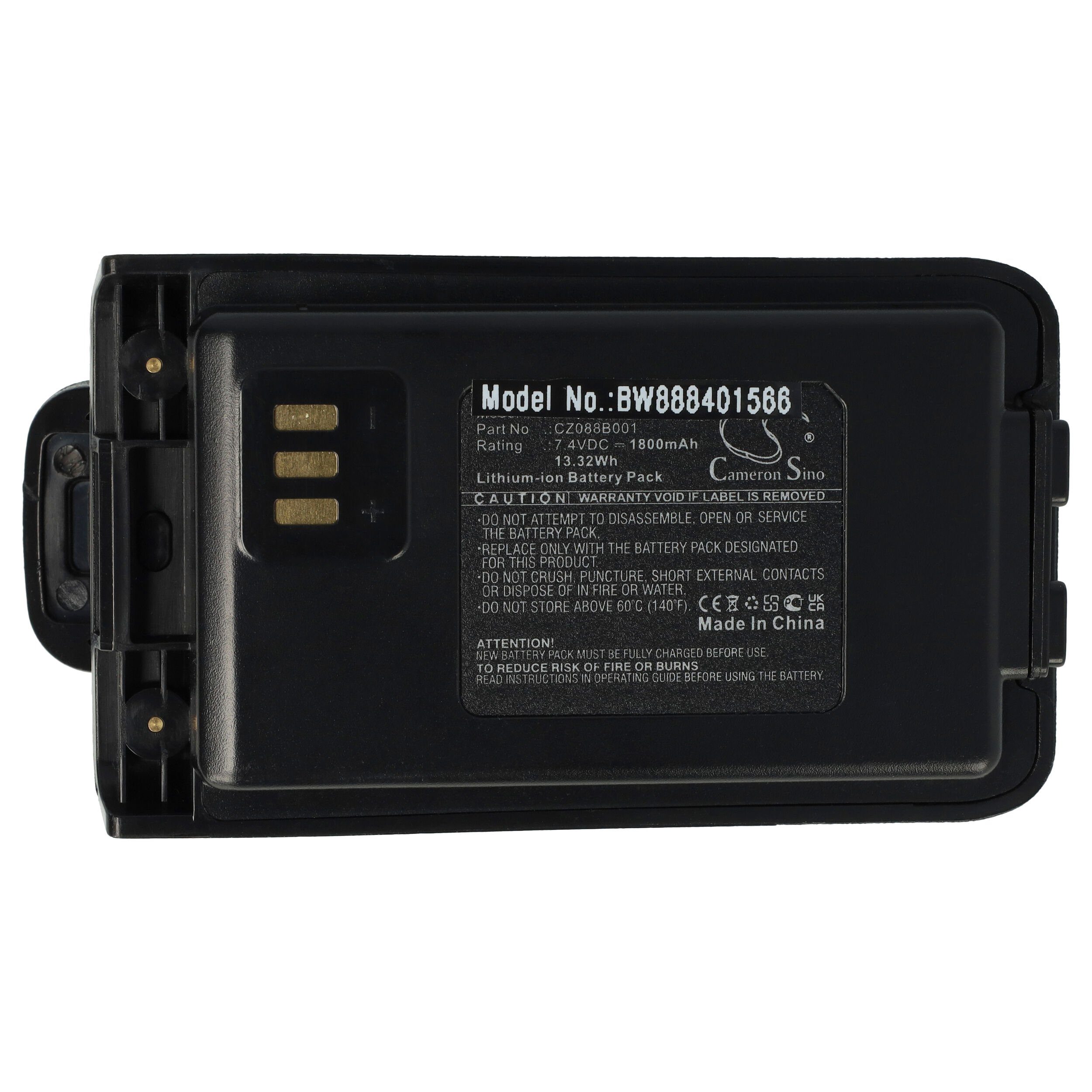 vhbw kompatibel mit Vertex VX-D281, D281 Akku Li-Ion 1800 mAh (7,4 V)