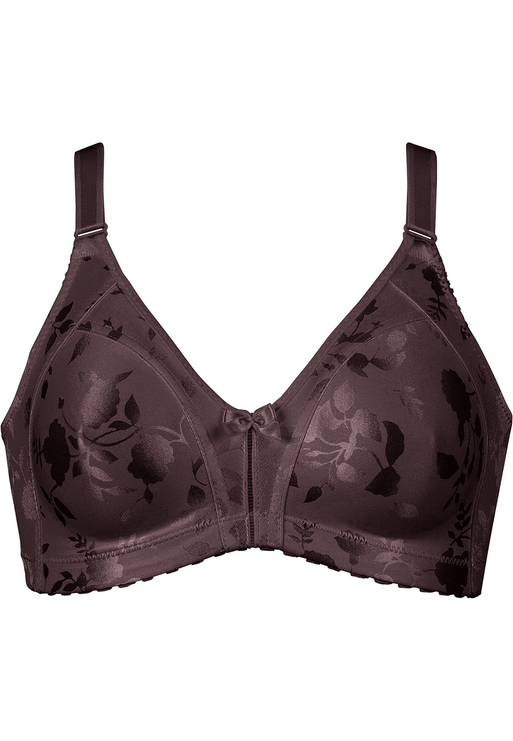 Naturana Minimizer-BH Minimizer (1-tlg) Shaping-Effekt, breite Träger, feminin, bügellos, Satin, Blumenmuster