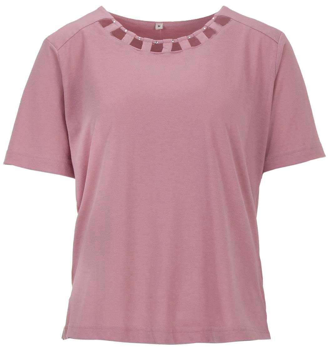 zeitlos T-Shirt Cut Out Stein Applikation