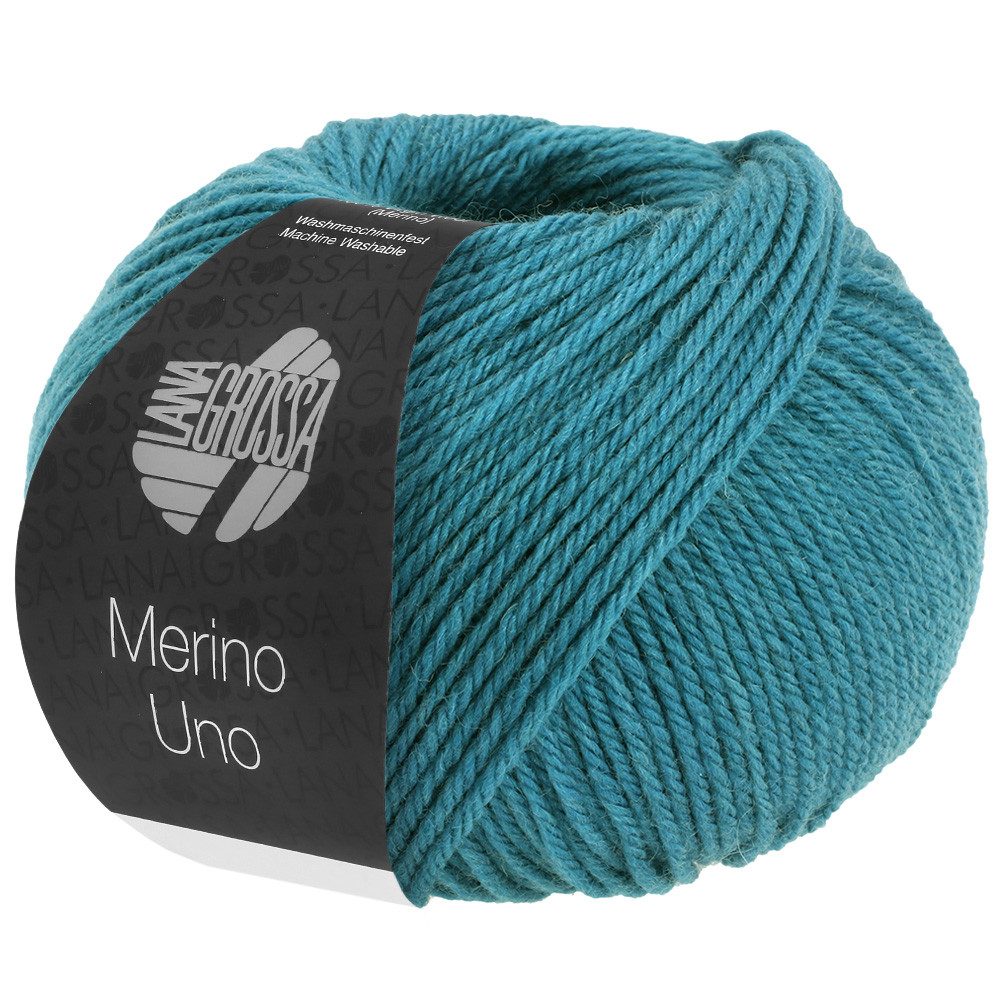 LANA GROSSA MERINO UNO Häkelwolle, 125 m (Extrafeine Merinowolle mit Superwash-Ausrüstung), 50 g