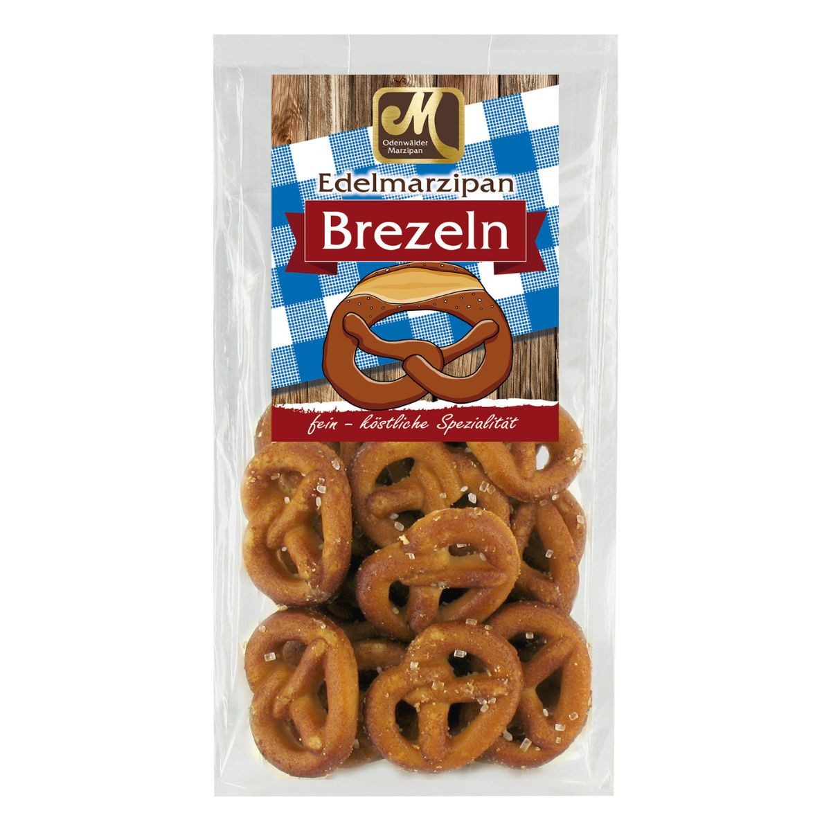 Odenwälder Marzipankonditorei Süßigkeit, Odenwälder Marzipan Brezel Mini Marzipan trifft auf Mandeln 125g