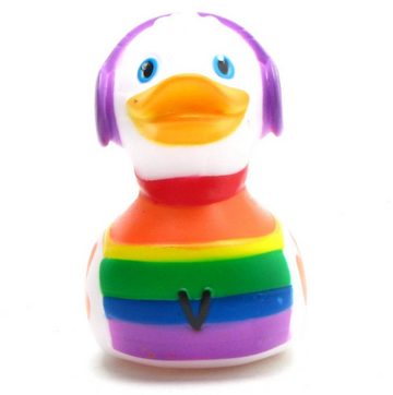 Duckshop Badespielzeug Badeente - Love is Love (weiß) - Quietscheente