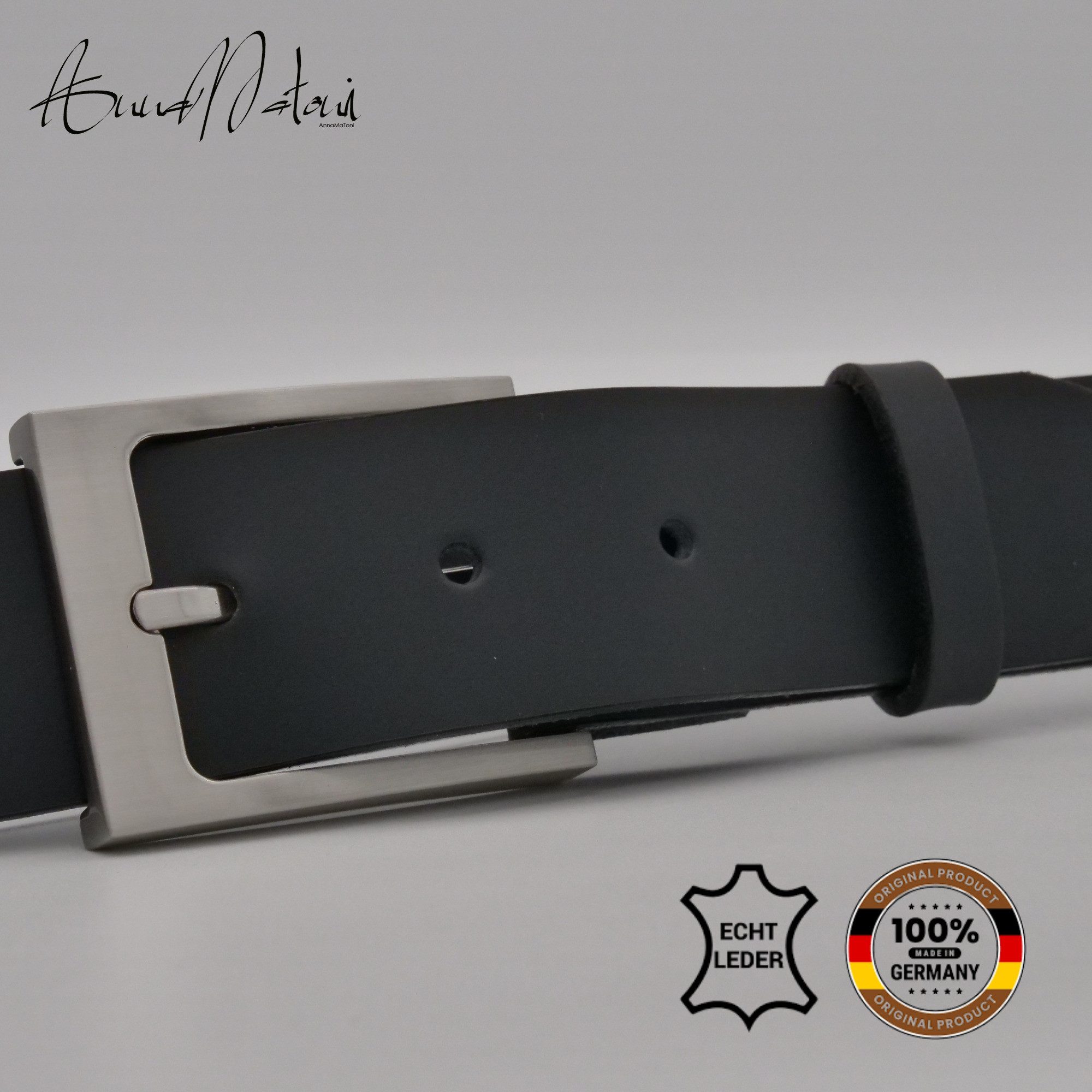 AnnaMatoni Ledergürtel AnnaMatoni Damen Basic Ledergürtel 3,5cm echt Leder günstig online kaufen