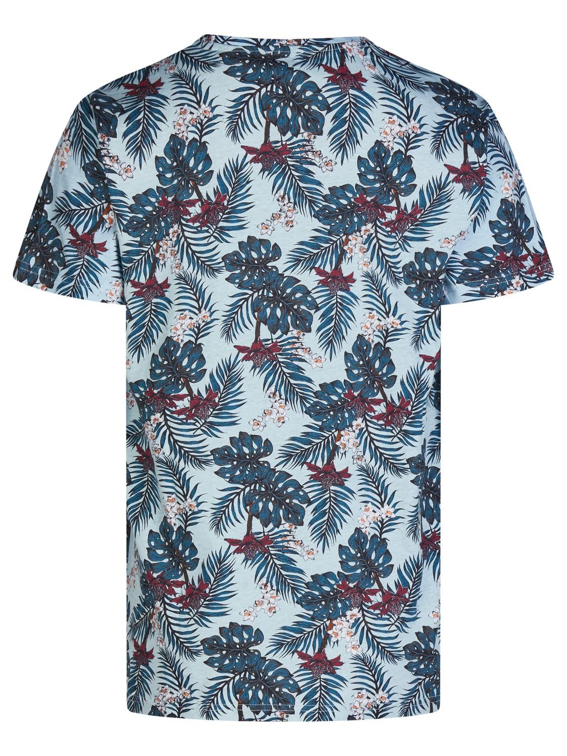 riverso T-Shirt Herren Fotoprintshirt RIVBill Regular Fit (1-tlg) Kurzarm Hawaiishirt mit Rundhalsausschnitt aus 100% Baumwolle