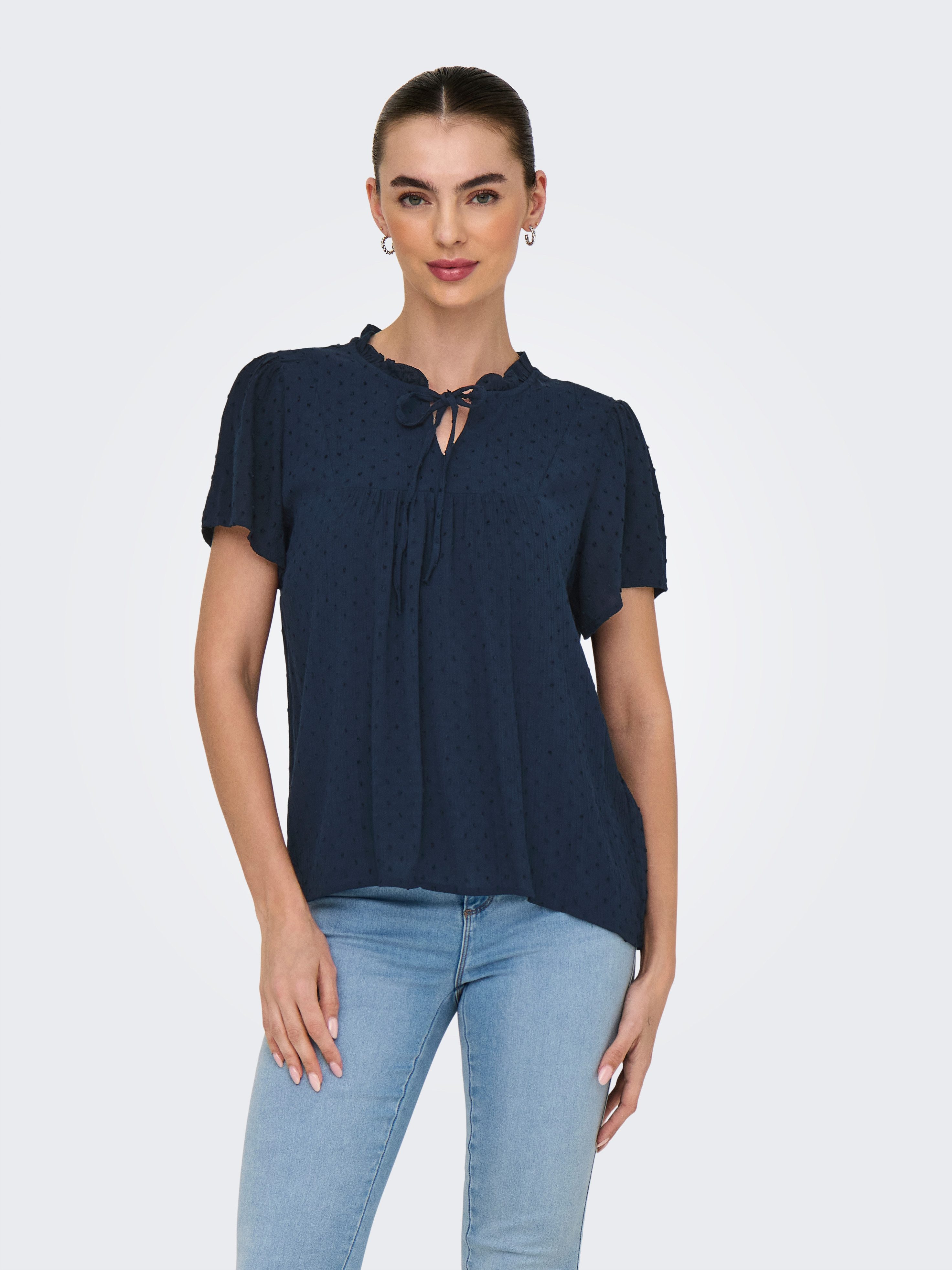 JDY Kurzarmbluse JDYLIMA LIFE S/S TOP WVN NOOS Viskose, loose fit günstig online kaufen