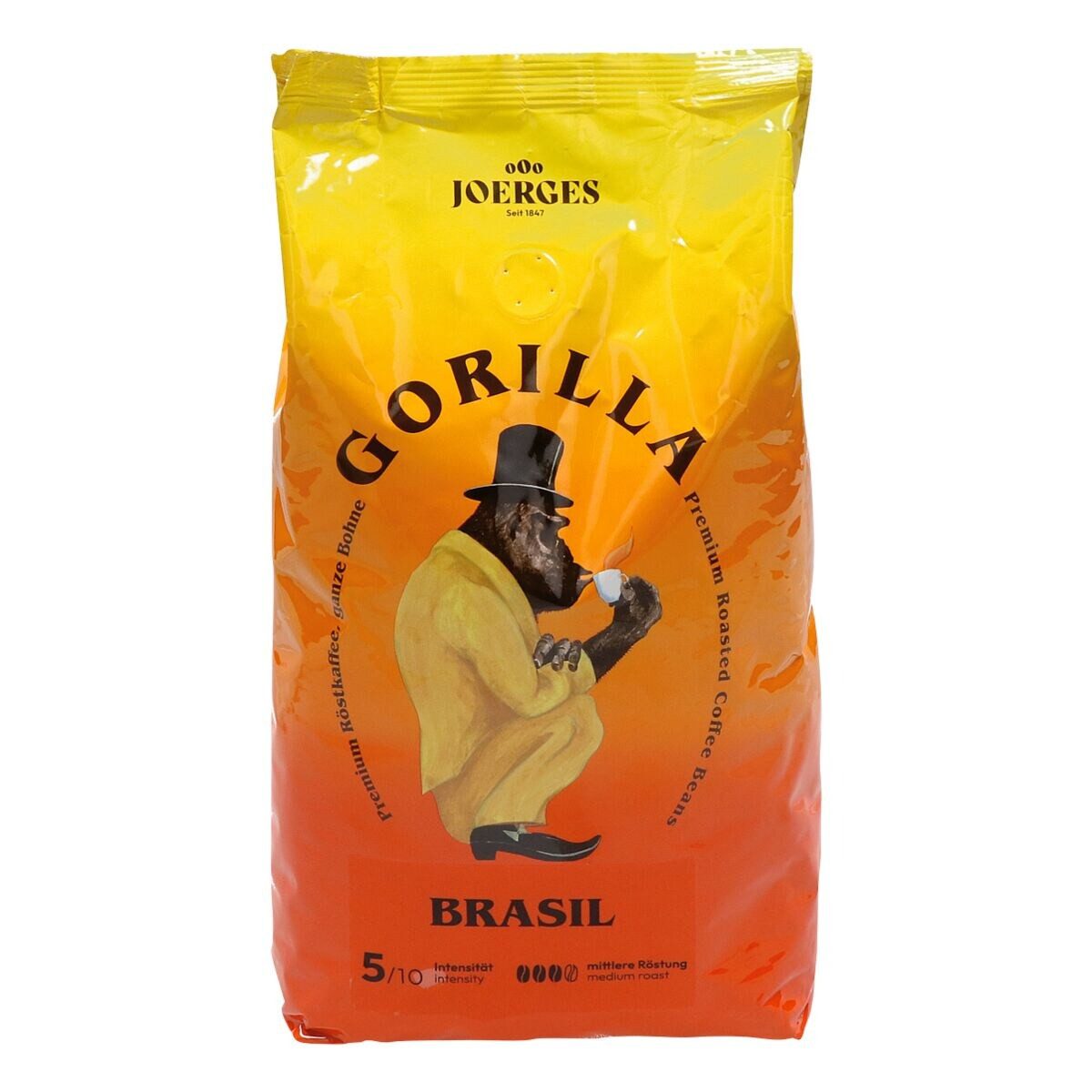 Gorilla Kaffee Brasil, 1 kg, ganze Bohnen