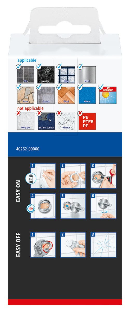 tesa Klebehaken Handtuchhaken 1x tesa klaam Hakenleiste, Badezimmer, (Packung, KLAAM)