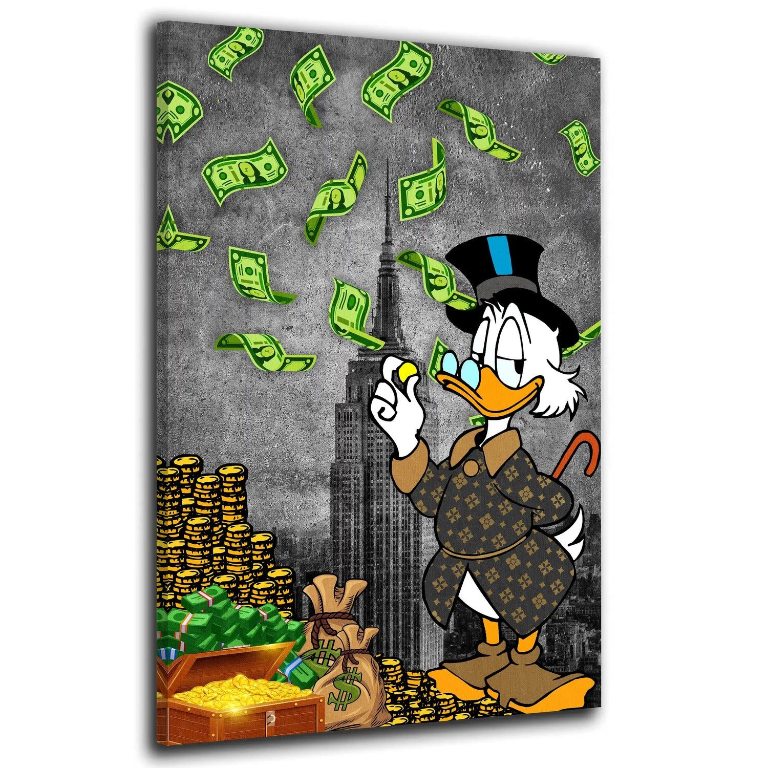 Leinwandbild Duck Style Comic Pop Art Wandbild Leinwandbild Kunstdruck XL Deko
