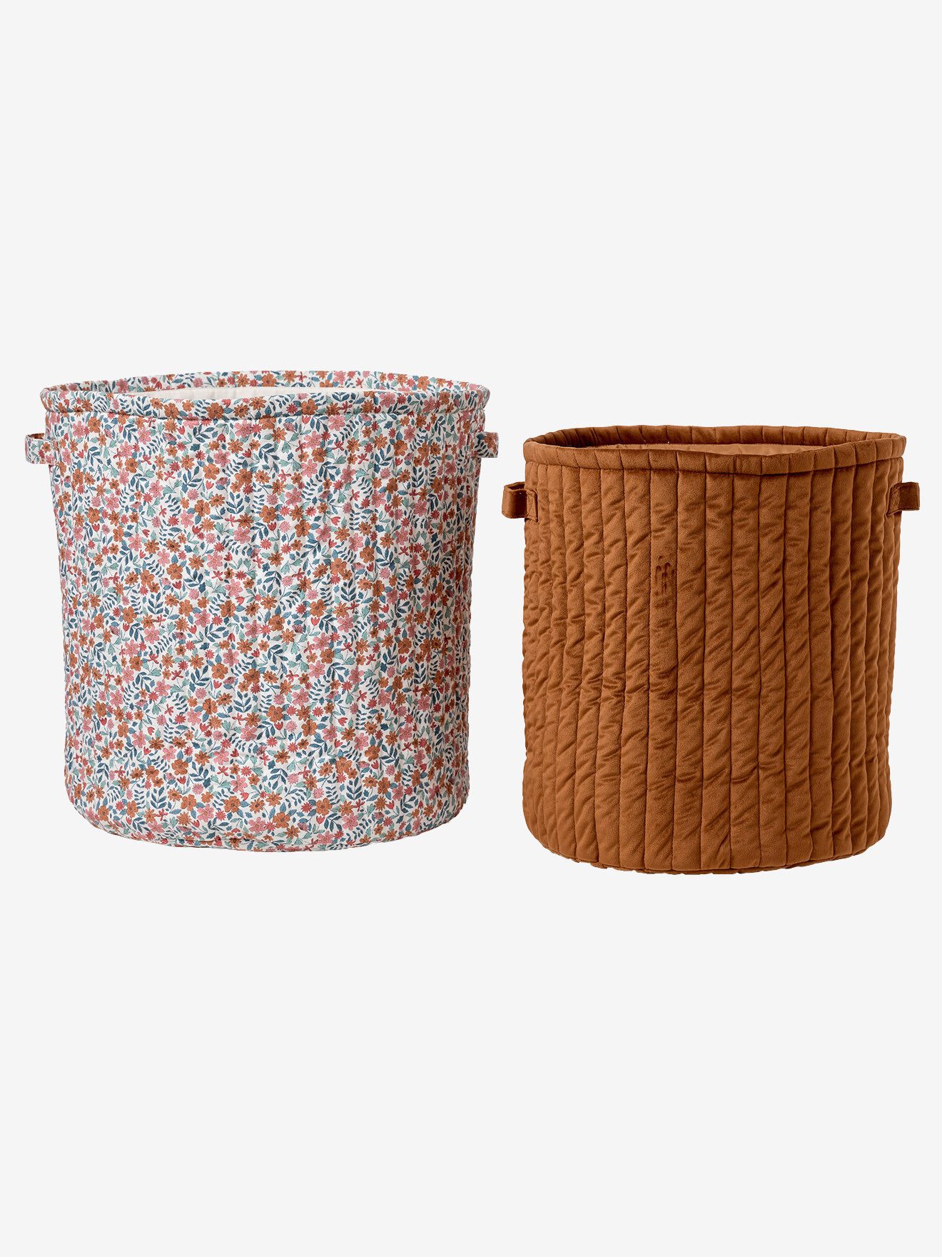 vertbaudet Aufbewahrungskorb Aufbewahrungskörbe Kinderzimmer RETRO FLOWER, 2er-Set