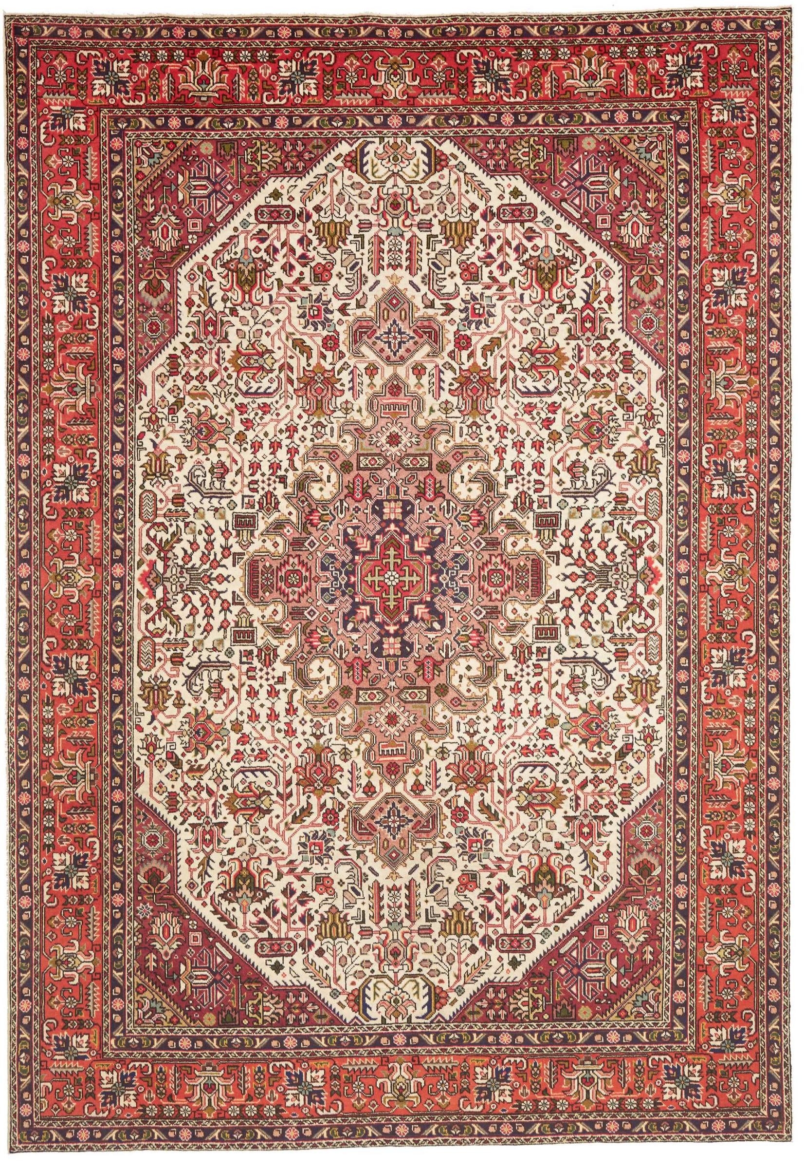 Nain Trading Orientteppich Täbriz 203x299 Handgeknüpfter Orientteppich / Perserteppich, rechteckig, Höhe: 12 mm