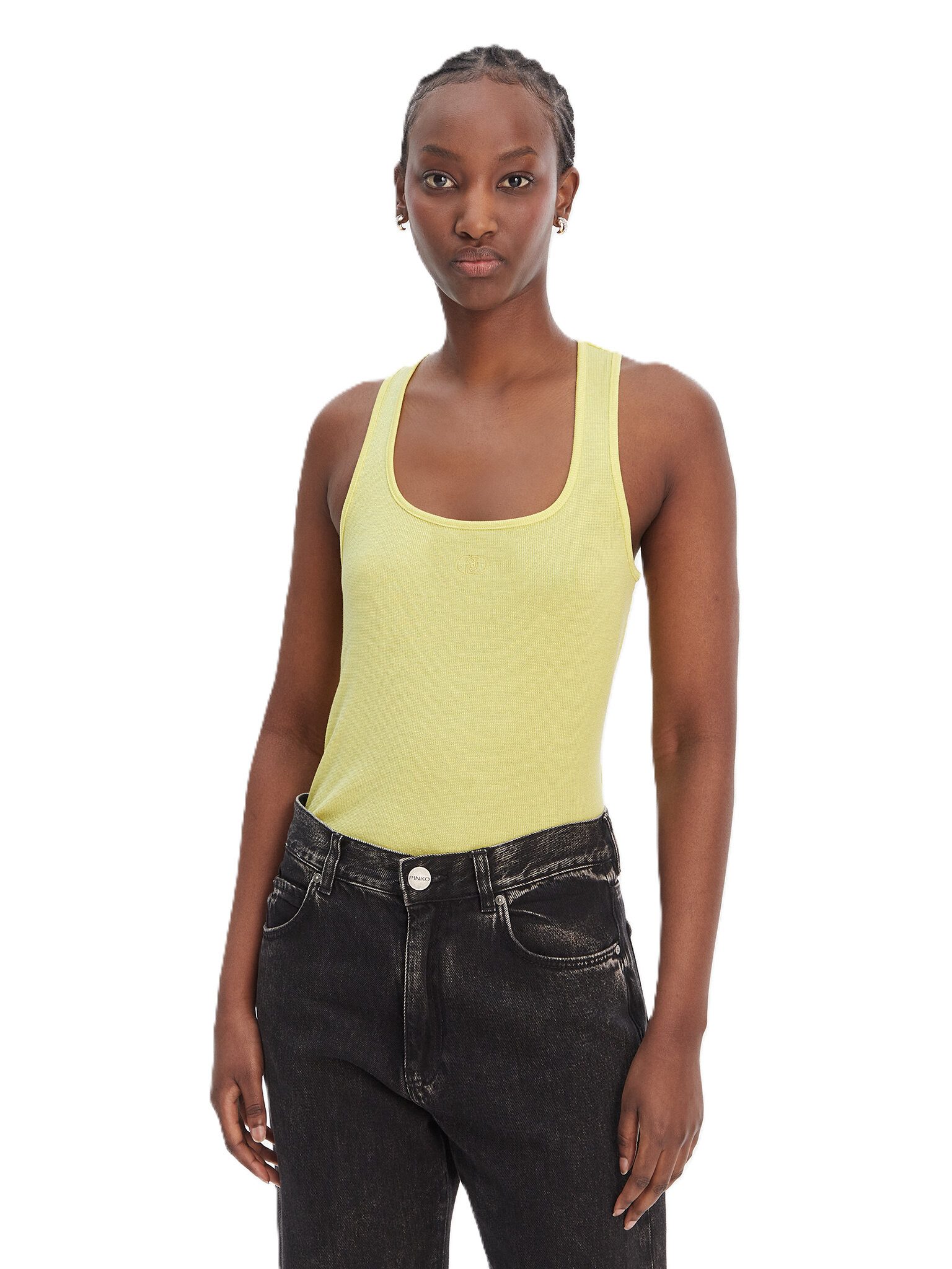 Liu Jo Kurzarmshirt T-SHIRT MODA - Damen Tanktop - Top - Sommertop - Ärmelloses Stretch Sh