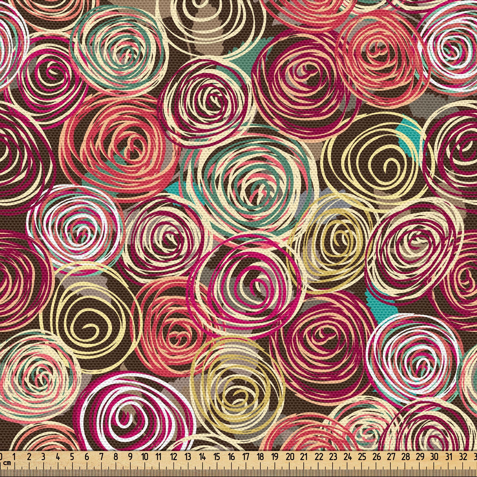 Abakuhaus Stoff Schön Gewebten Stoff für Polster und Wohnaccessoires, Abstrakt Rosen-Blumen-Surreal