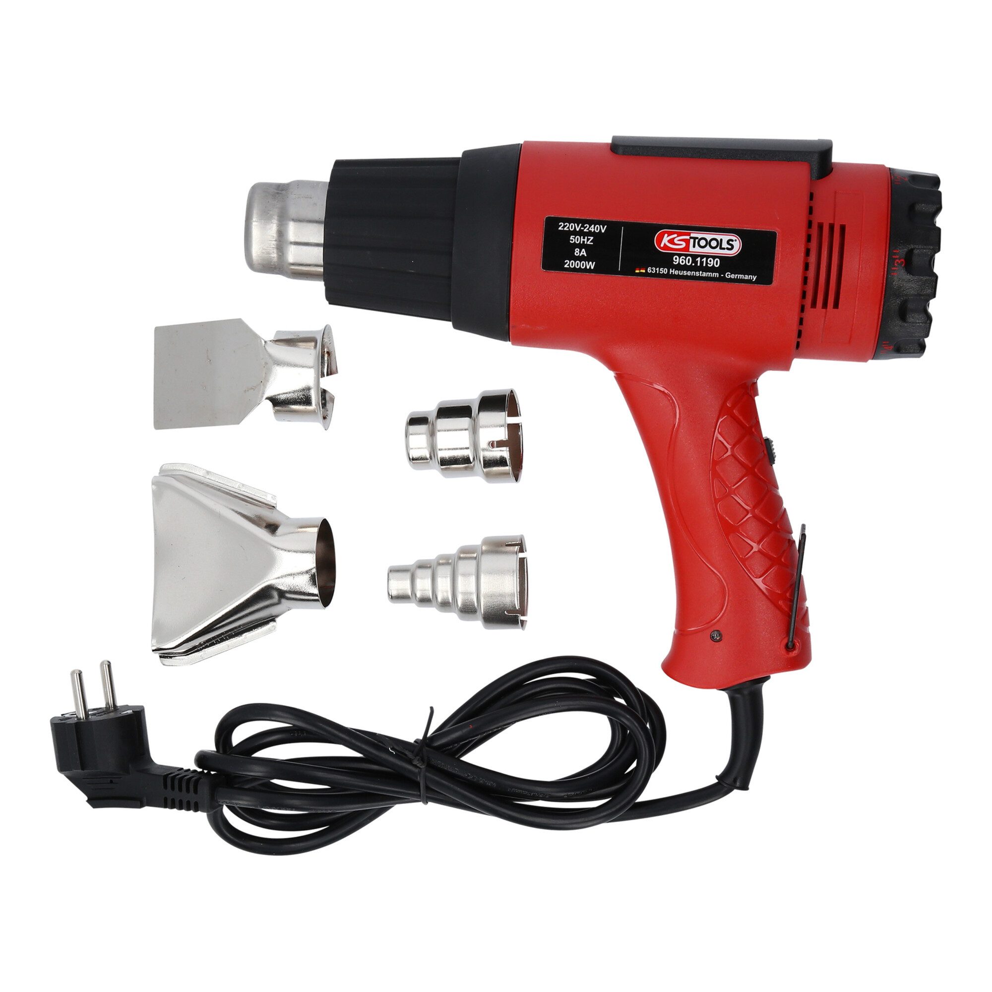 KS Tools Heißluftgebläse KS Tools Heißluft-Gerät Satz inkl. 4 Aufsätze