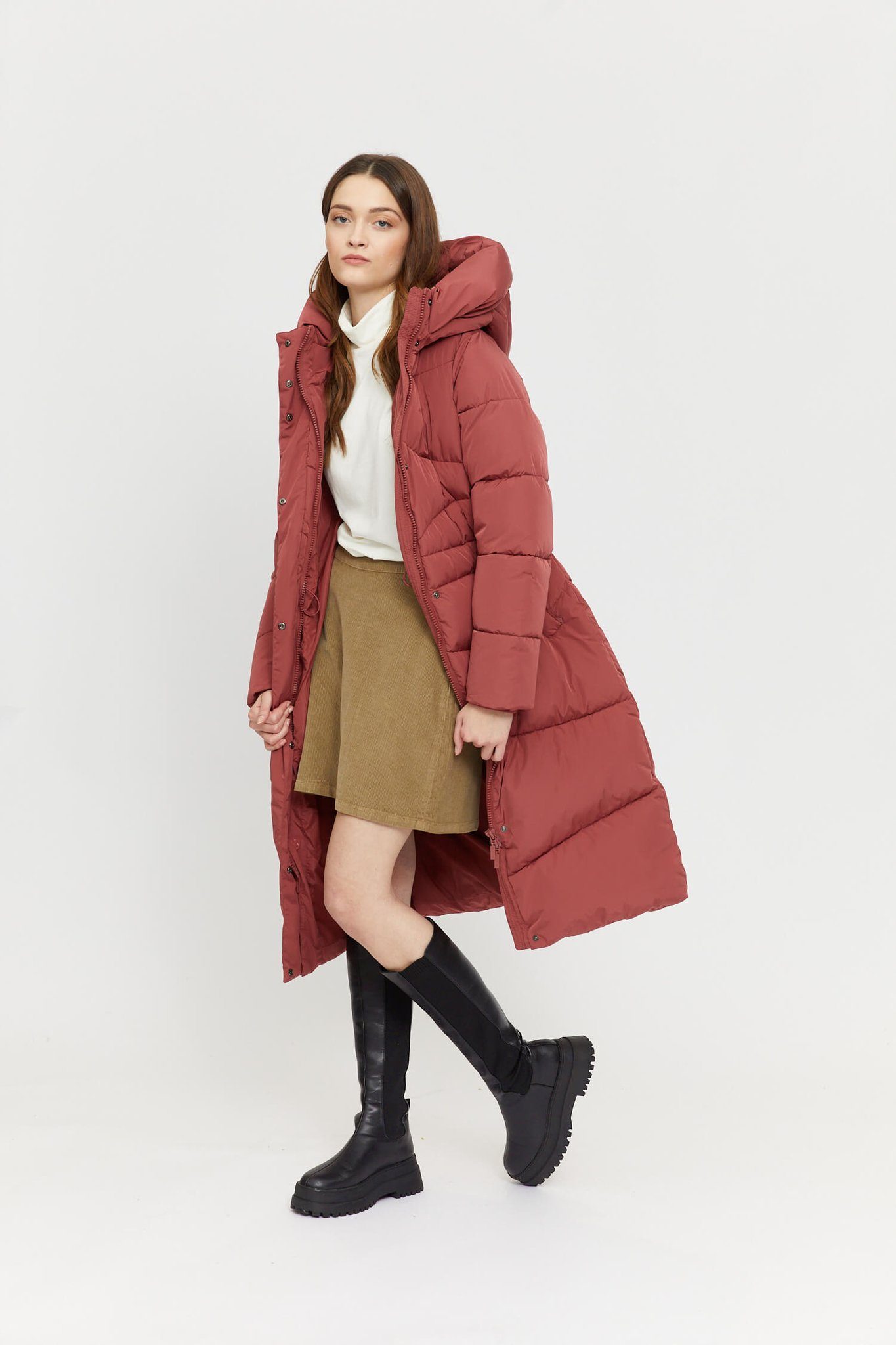 MAZINE Winterjacke WANDA COAT Rot Vegane Damen Winterjacke