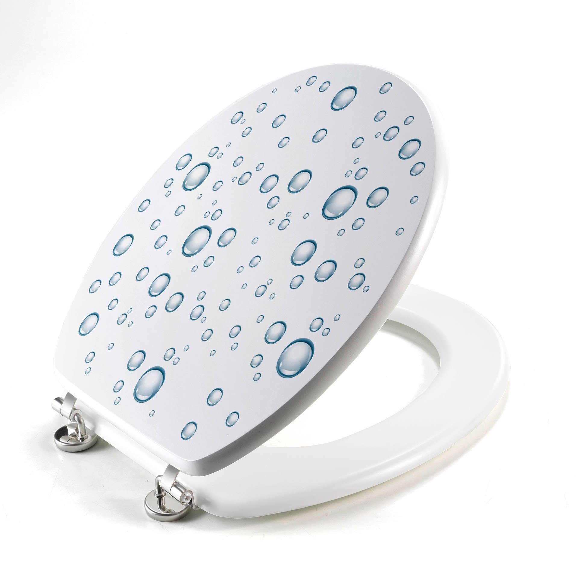 dynamic24 WC-Sitz Bubble, Toilettendeckel mit Metallscharnieren günstig online kaufen