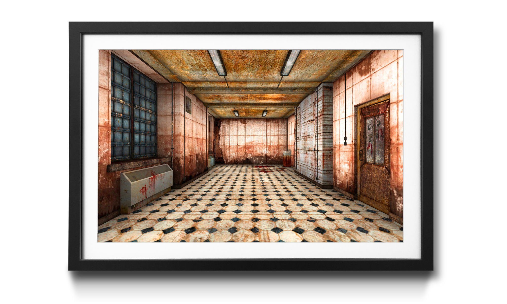 WandbilderXXL Bild mit Rahmen Asylum, Lost Place, Wandbild, in 4 Größen erhältlich