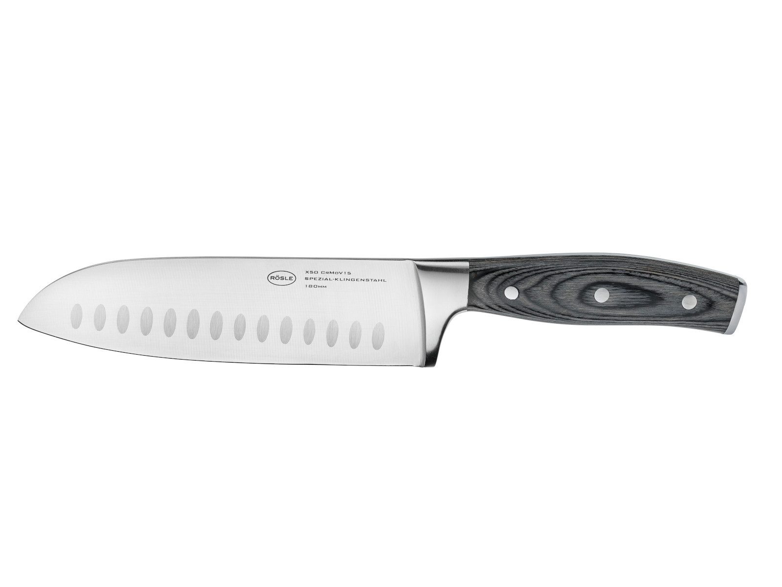 RÖSLE Allzweckmesser WOLFGREY Santokumesser 17,5cm