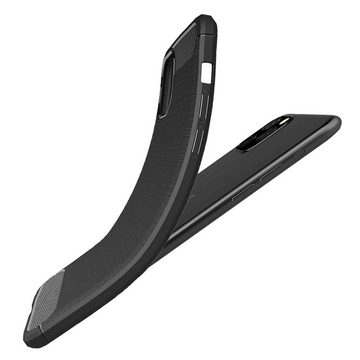 CoolGadget Handyhülle Carbon Handy Hülle für Apple iPhone 11 Pro Max 6,5 Zoll, robuste Telefonhülle Case Schutzhülle für iPhone 11 Pro Max Hülle