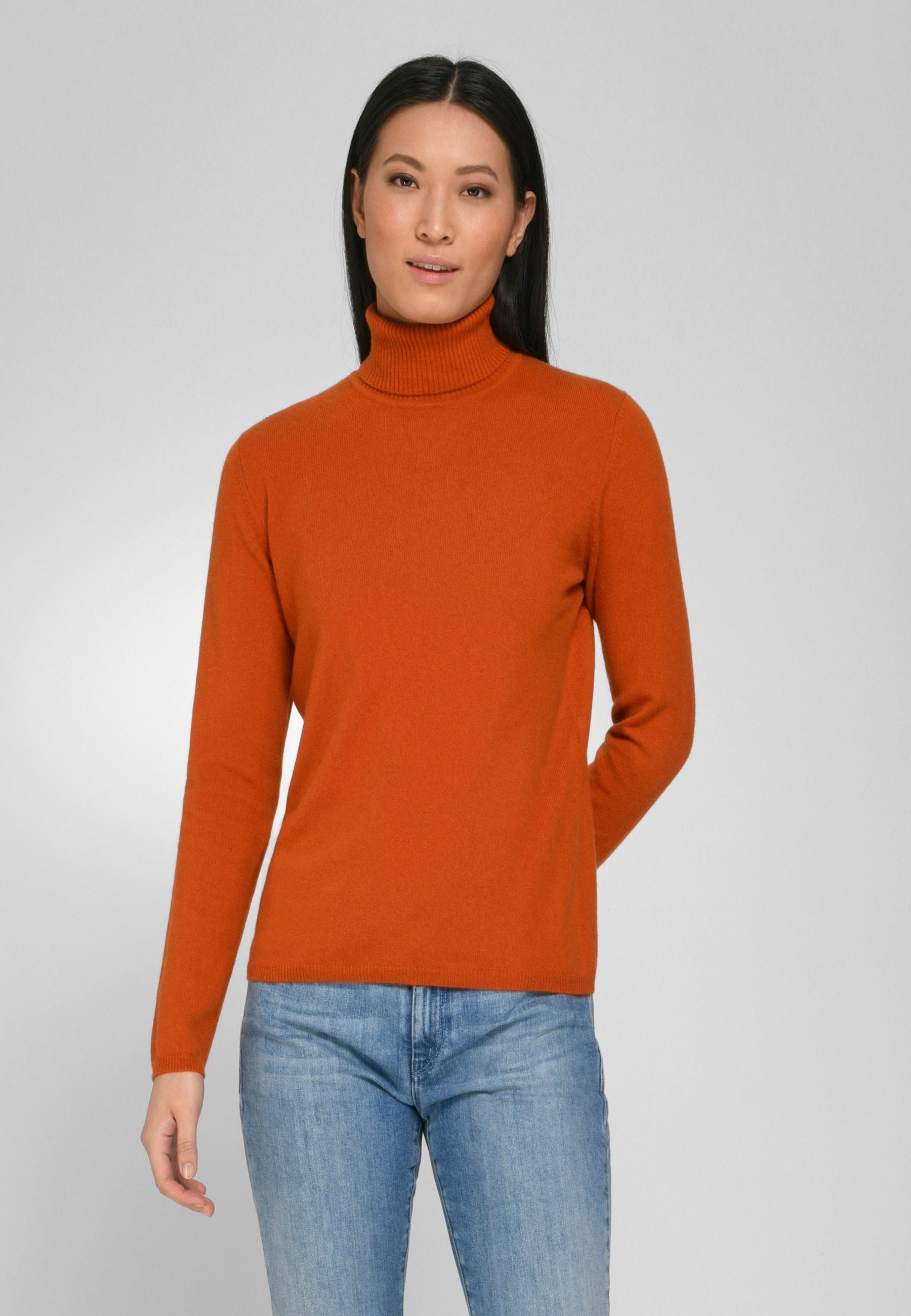 include Rollkragenpullover New Wool mit modernem Design orange