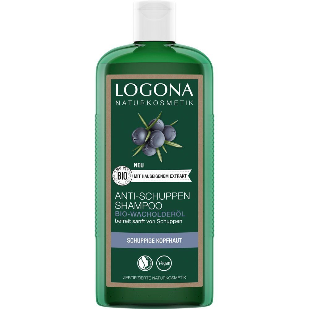 LOGONA Haarshampoo Anti-Schuppen Shampoo Bio-Wacholderöl, 250 ml