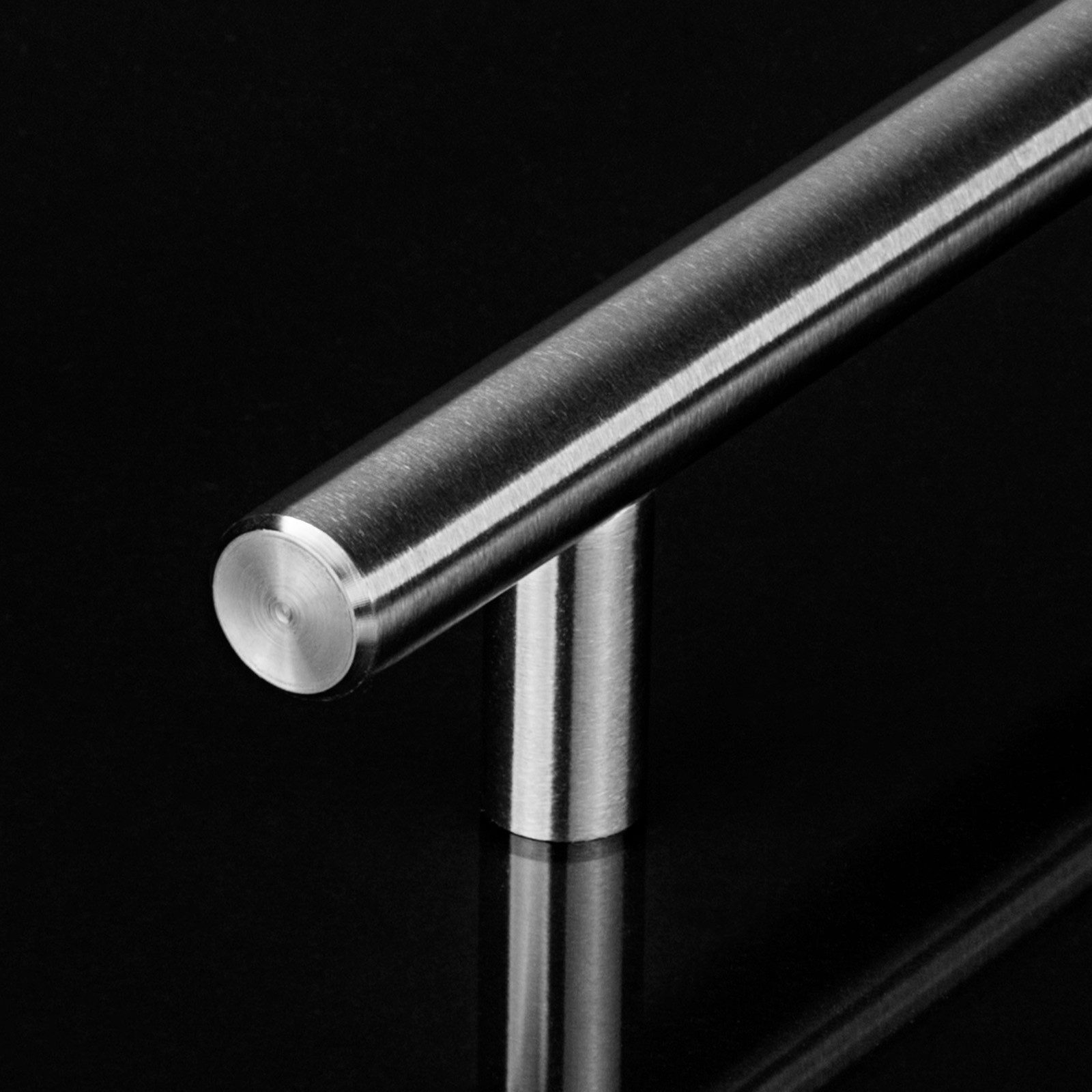 SO-TECH® Möbelgriff Relingriff ELIDOR Edelstahl gebürstet inkl. Schrauben, BA 96mm, L160mm, H35mm, Ø10/8mm