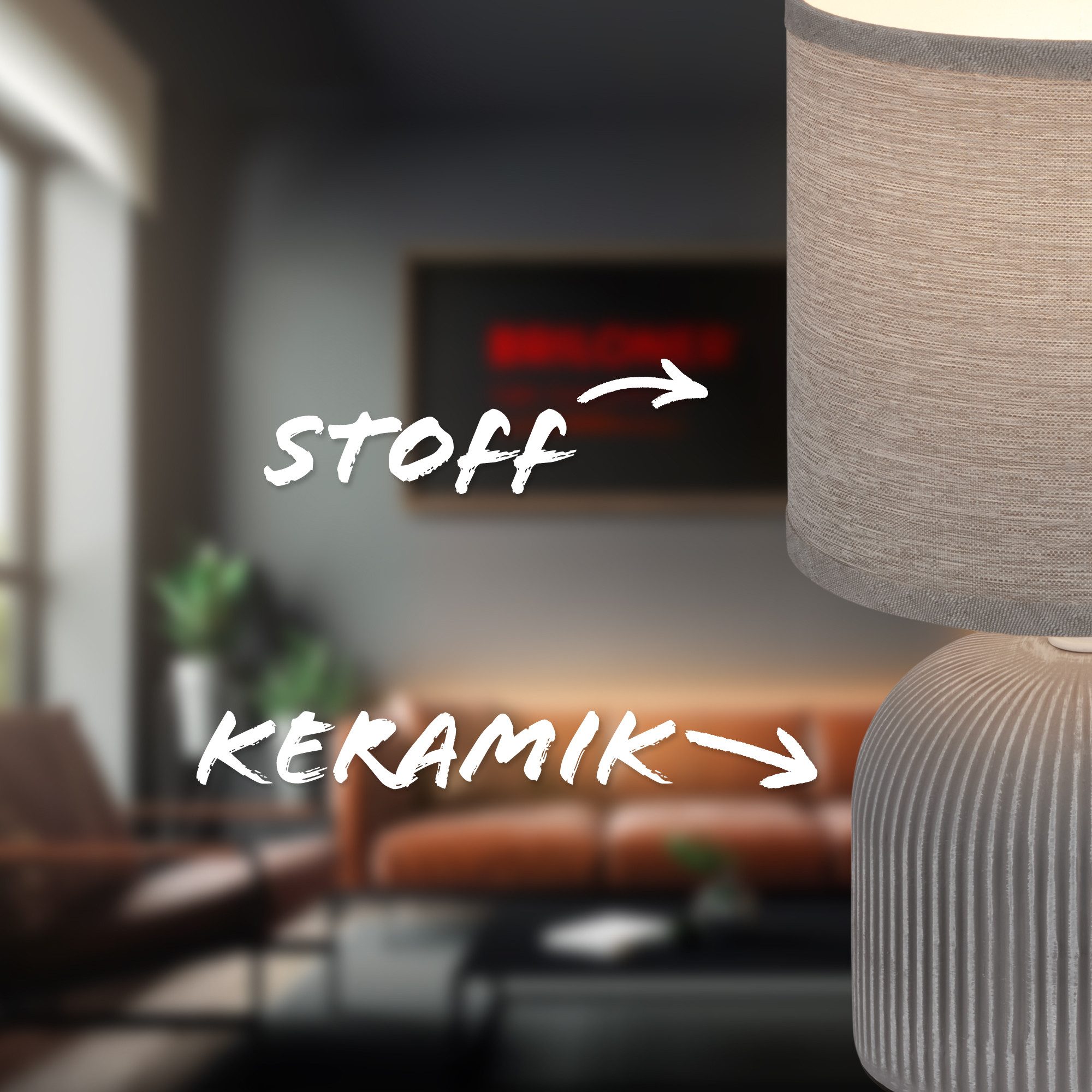 Briloner Leuchten Tischleuchte INO Tischlampe – Bild 4 von 5