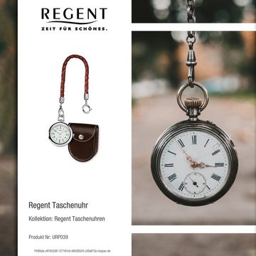 Regent Taschenuhr Regent Herren-Taschenuhr Analog P-39 mit, (Analoguhr), Herren Taschenuhr rund, groß (ca. 42mm), Metall verchromt, Elegant