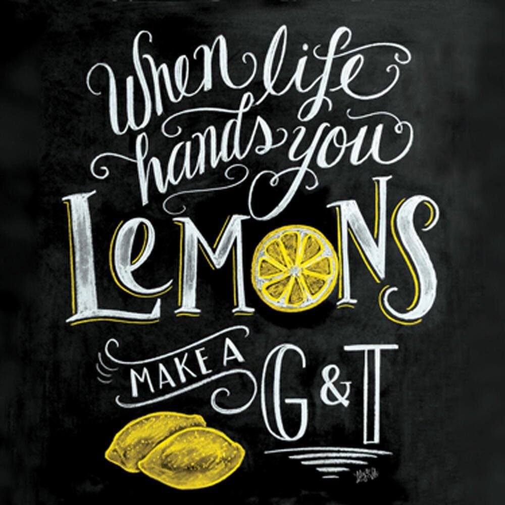 PPD Papierserviette Blackboard Lemons 20 Stück 33 cm