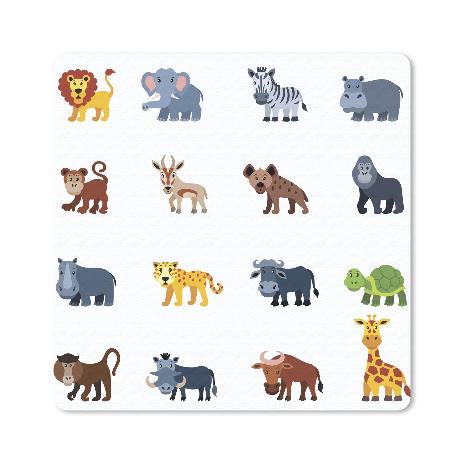 MuchoWow Mauspad »Eine Illustration der großen Fünf als Emoji« (1St