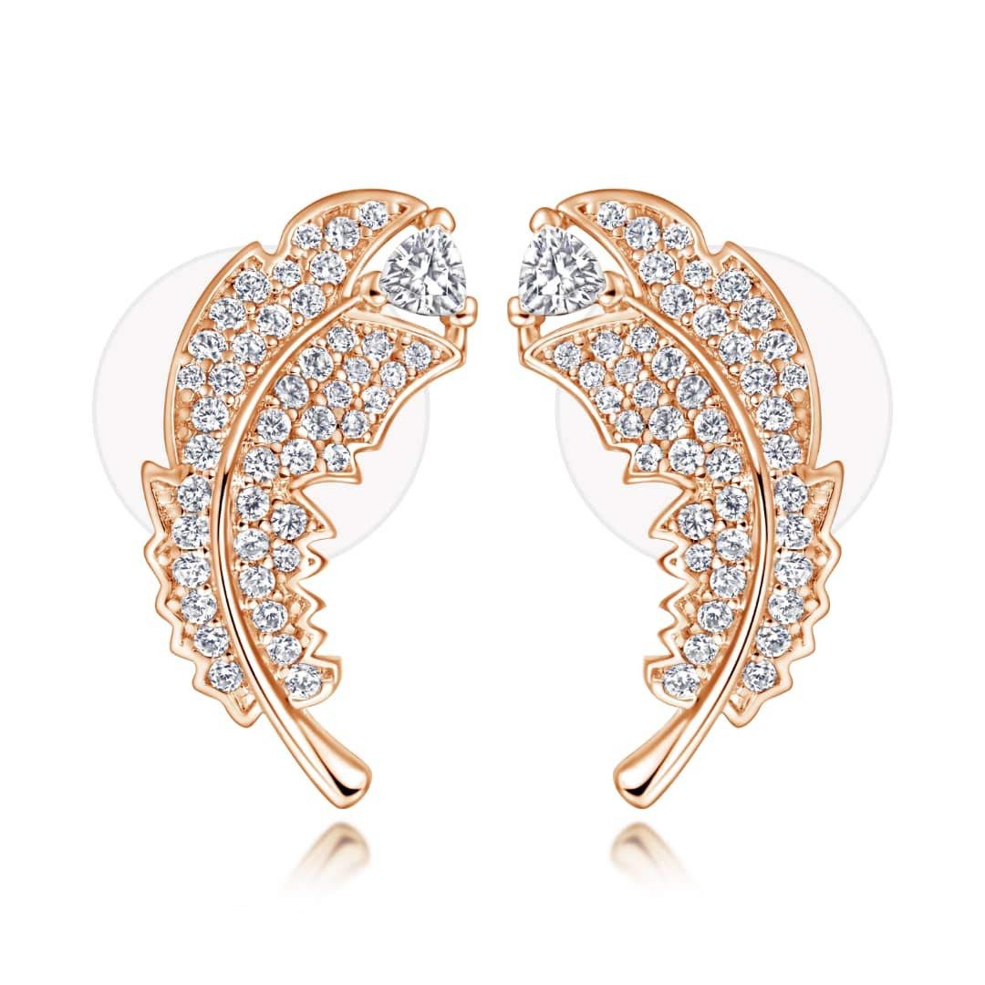 Lisandra Scott Paar Ohrstecker Ohrringe Engelsflügel mit Funkelnden Zirkoni günstig online kaufen