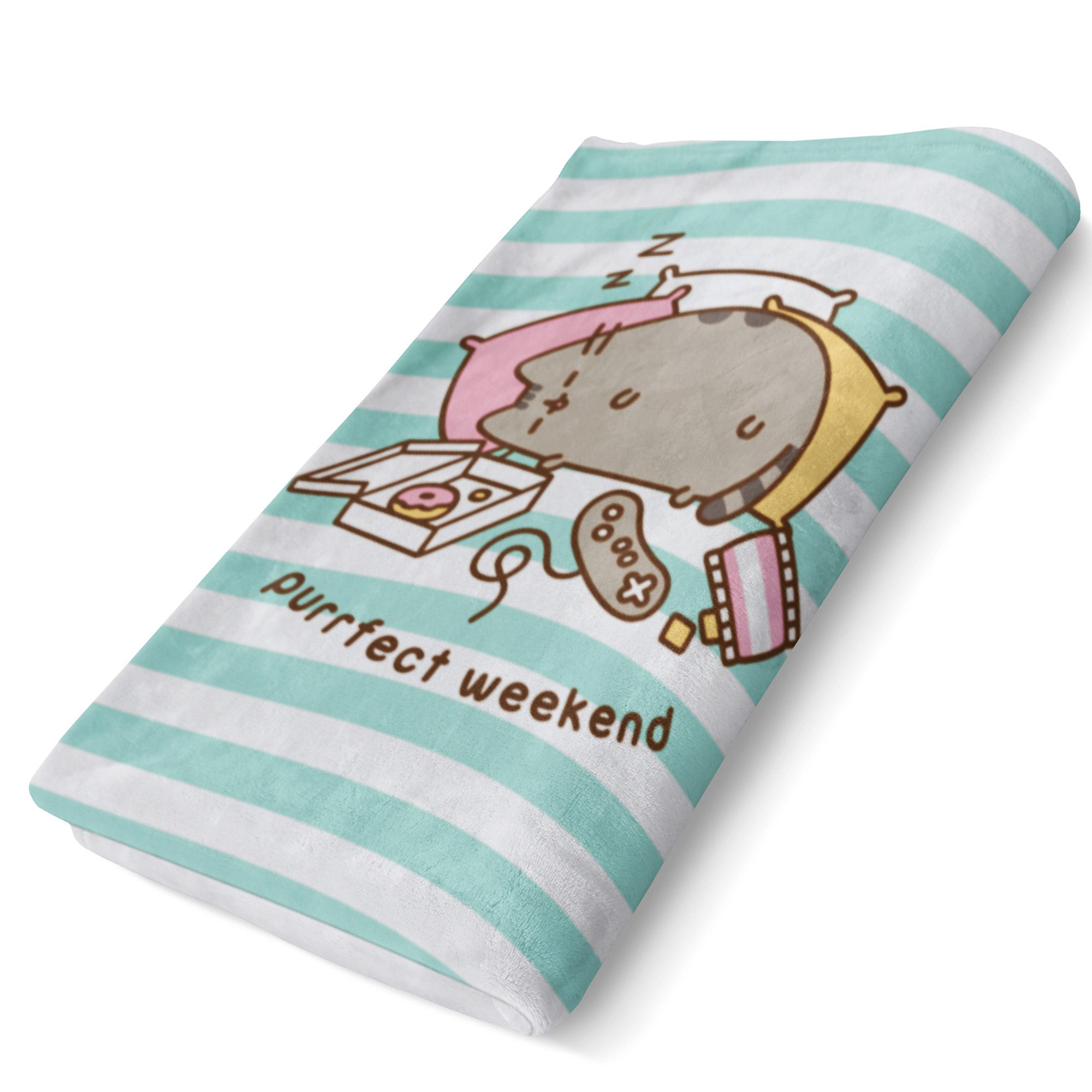 BERONAGE Strandtücher Pusheen Badetuch Purrfect Weekend 75x150 cm, 100% Baumwolle (1-St), Frottee in Velours-Qualität – Bild 5 von 5