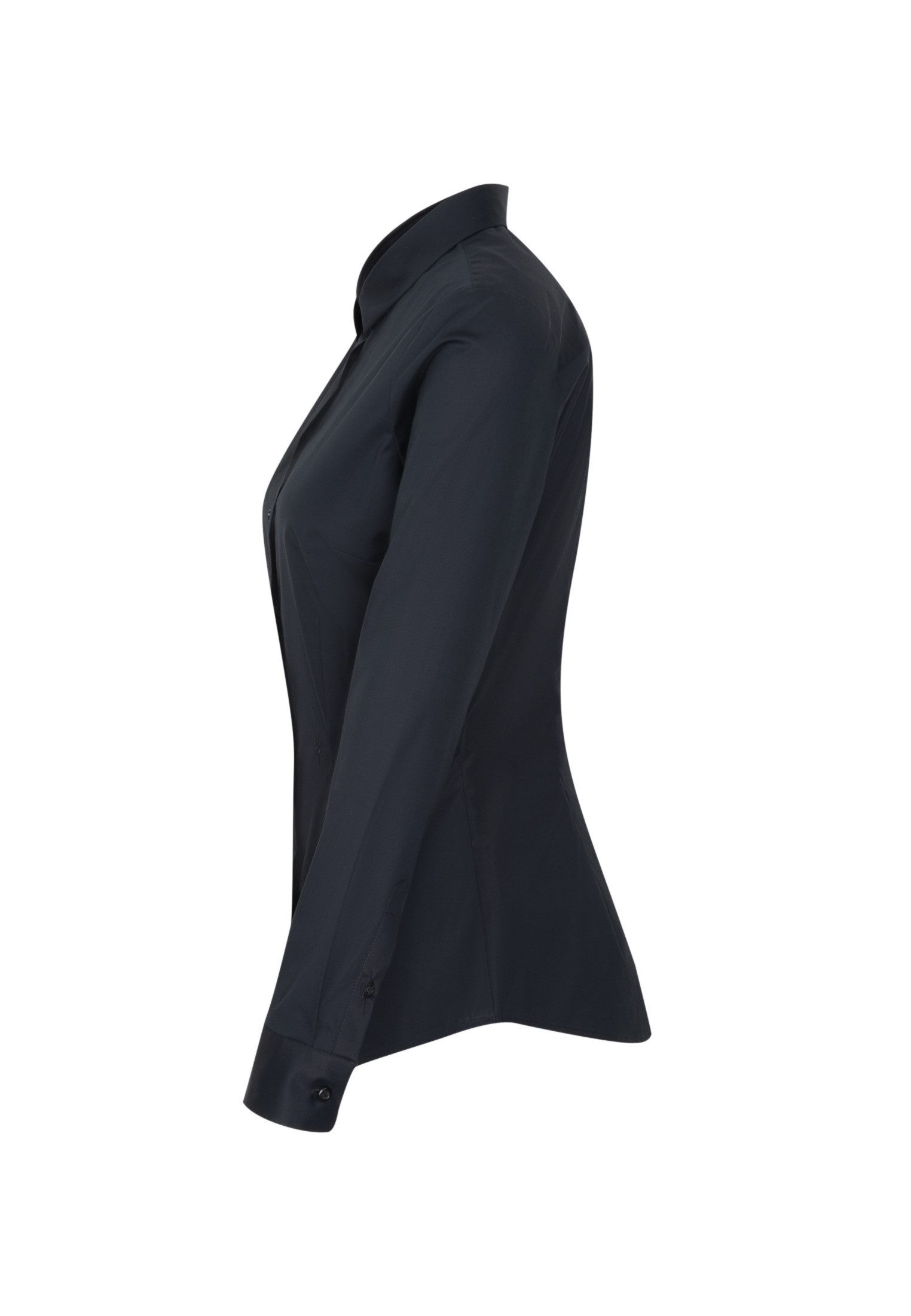 seidensticker Hemdbluse Schwarze Rose 1/1 Kragen Uni
