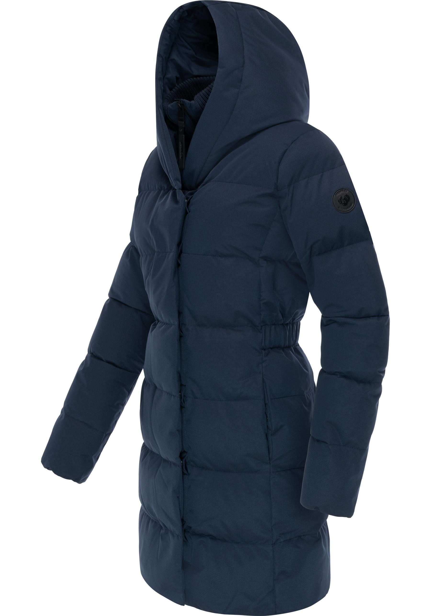 Ragwear Steppmantel Niani YOUMODO Warmer Wintermantel mit hohem Kragen und Kapuze