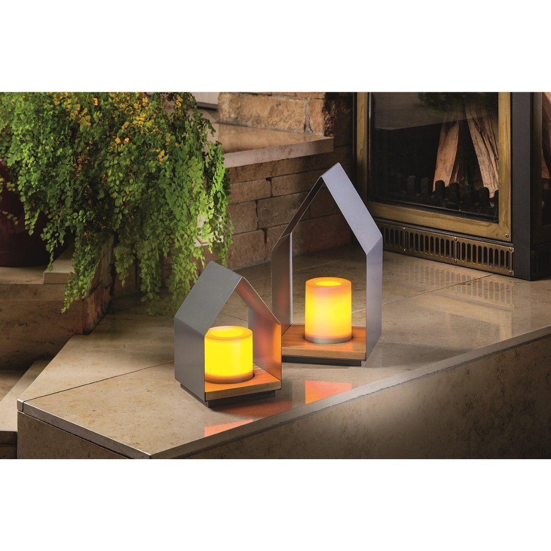 technik@all LED Gartenleuchte Batterie Dekoleuchten Haus LENI 2er Set Timer günstig online kaufen