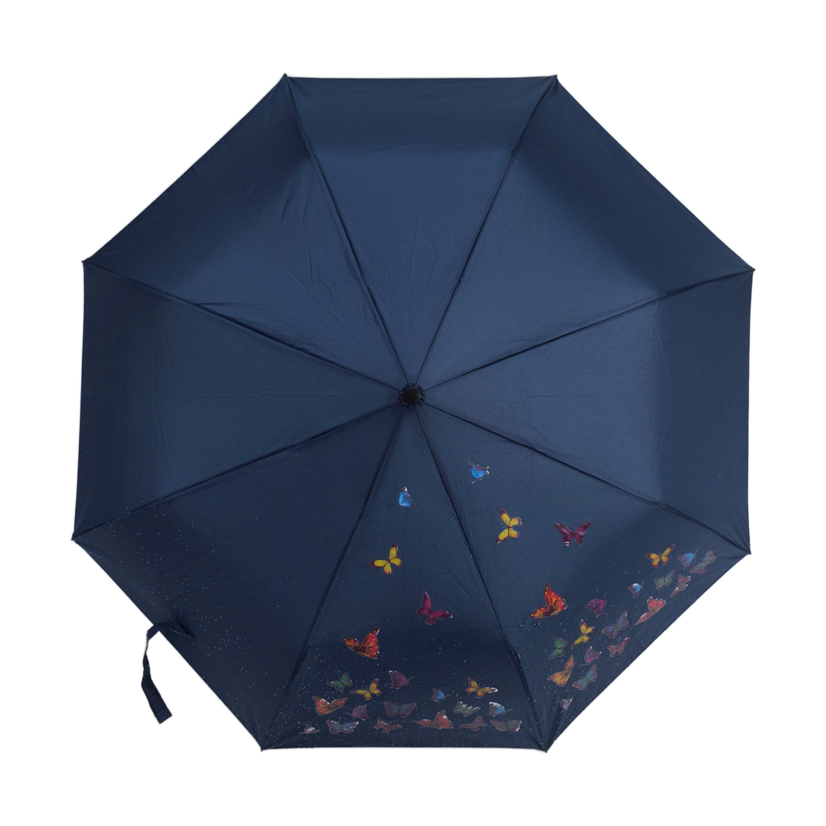 Susino Taschenregenschirm mit farbwechselnde Schmetterlingsmotive ø100cm günstig online kaufen